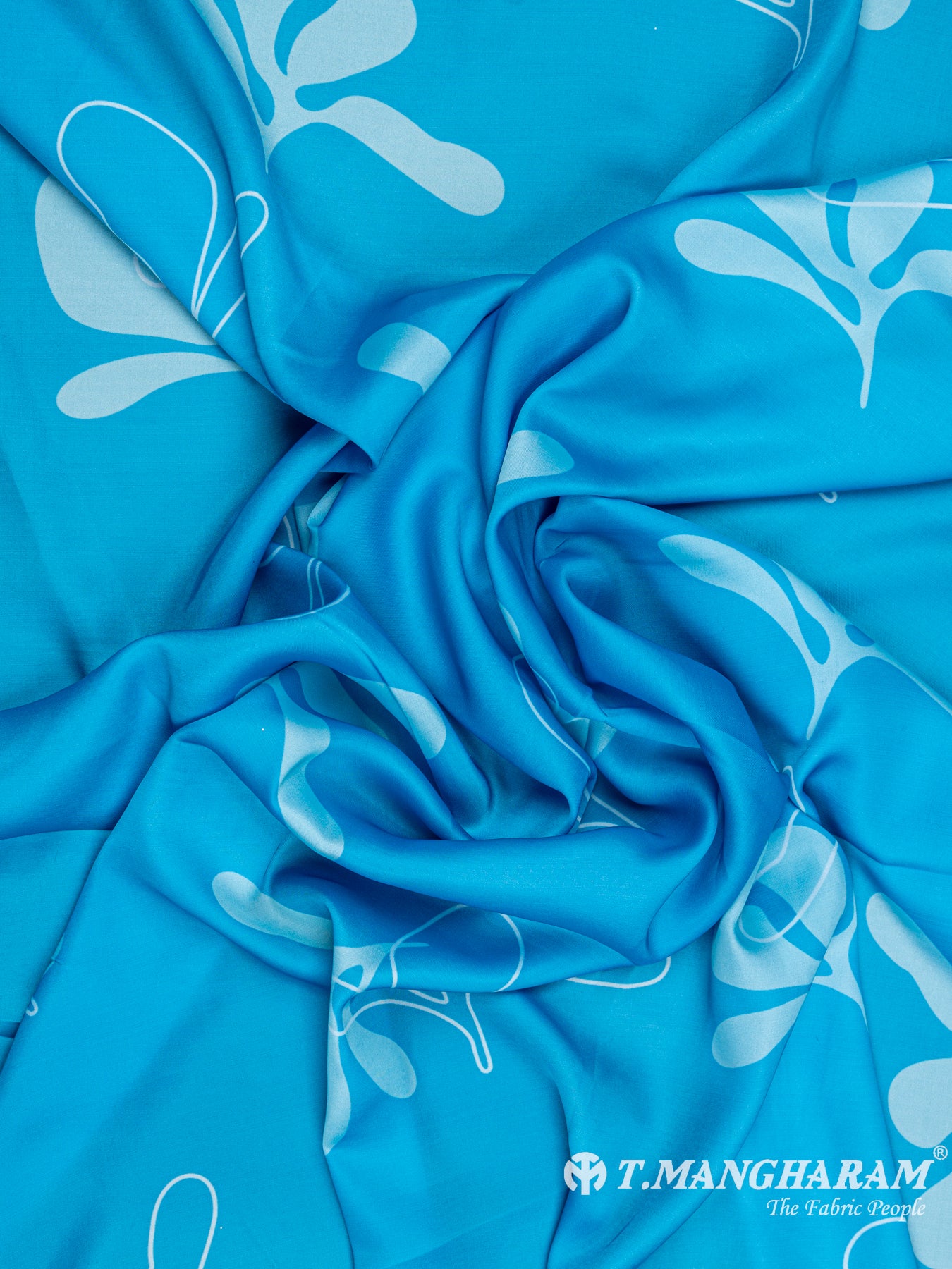 Blue Satin Fabric - EB4834 view-4