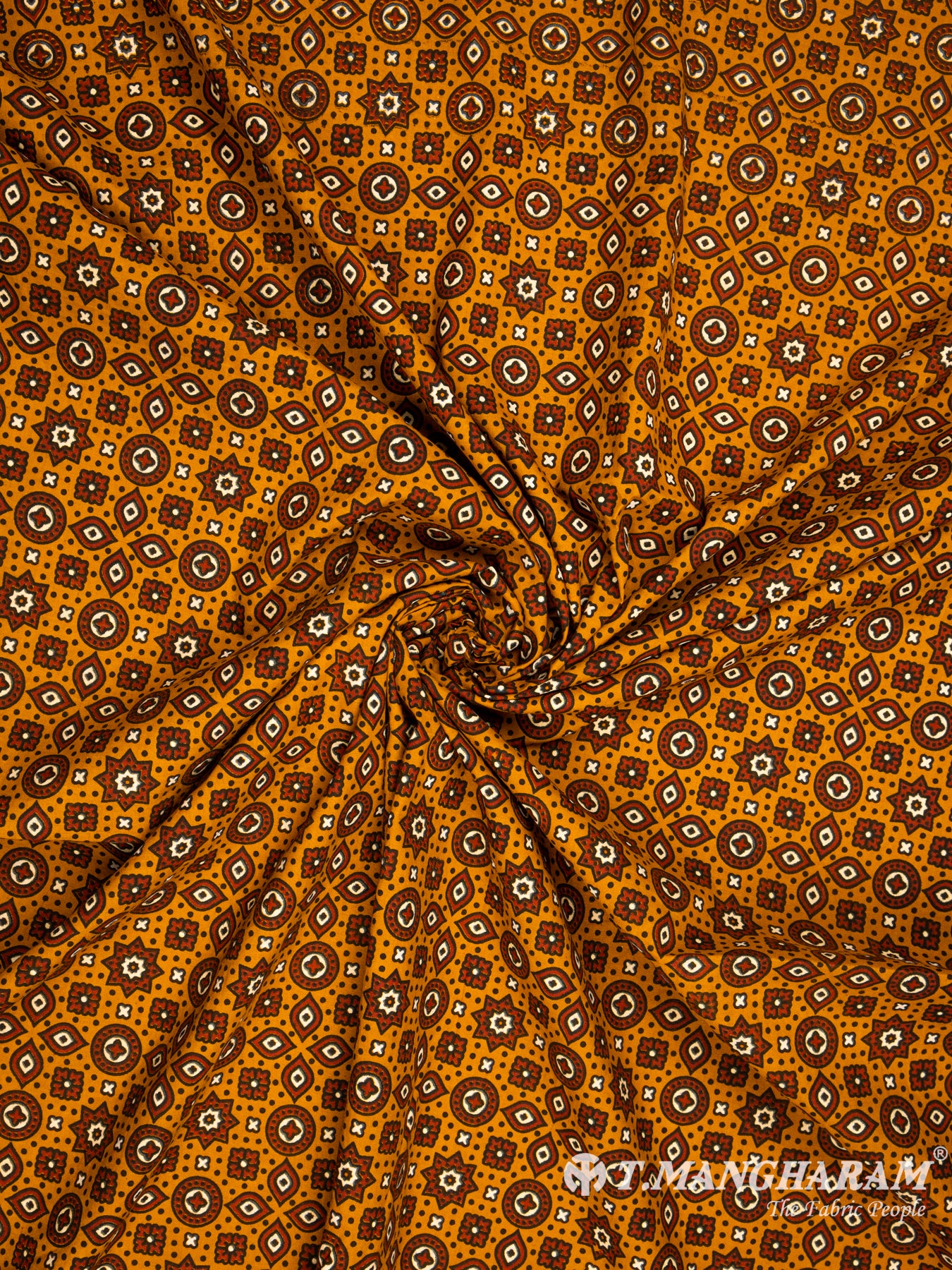 Mustard Yellow Cotton Fabric - EA1756 view-1