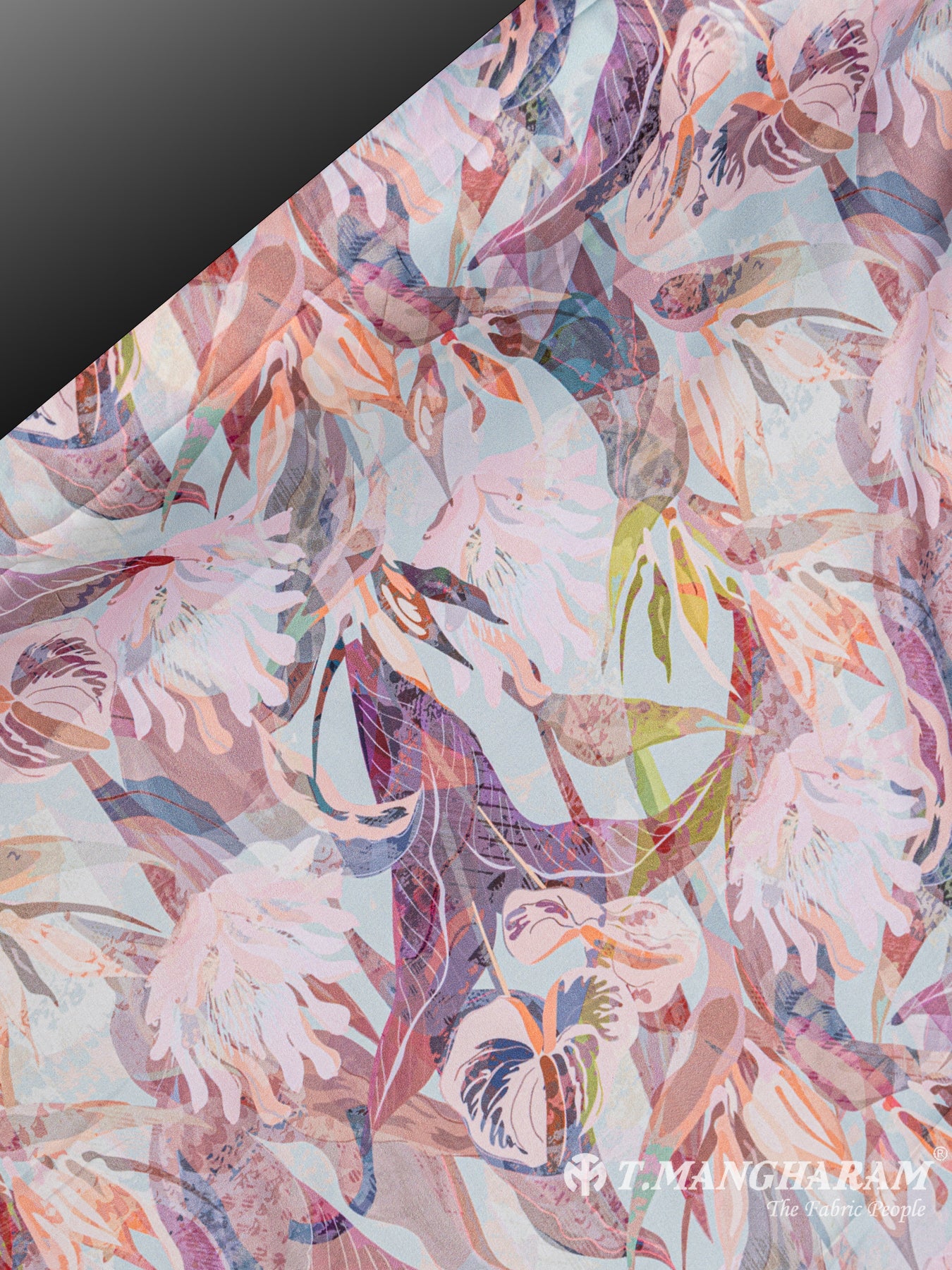 Multicolor Satin Fabric - EB4836 view-2