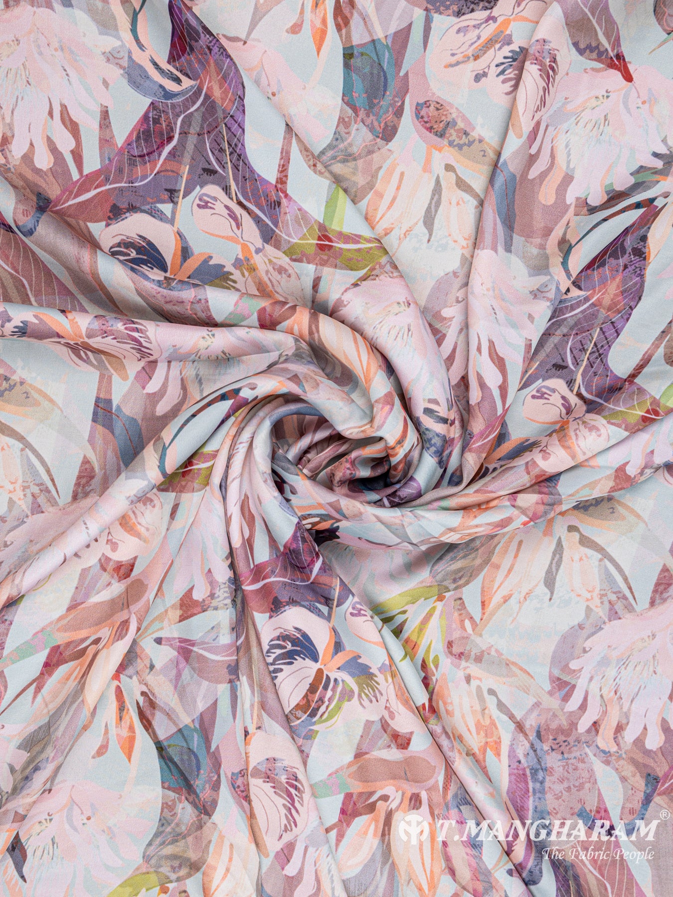 Multicolor Satin Fabric - EB4836 view-1