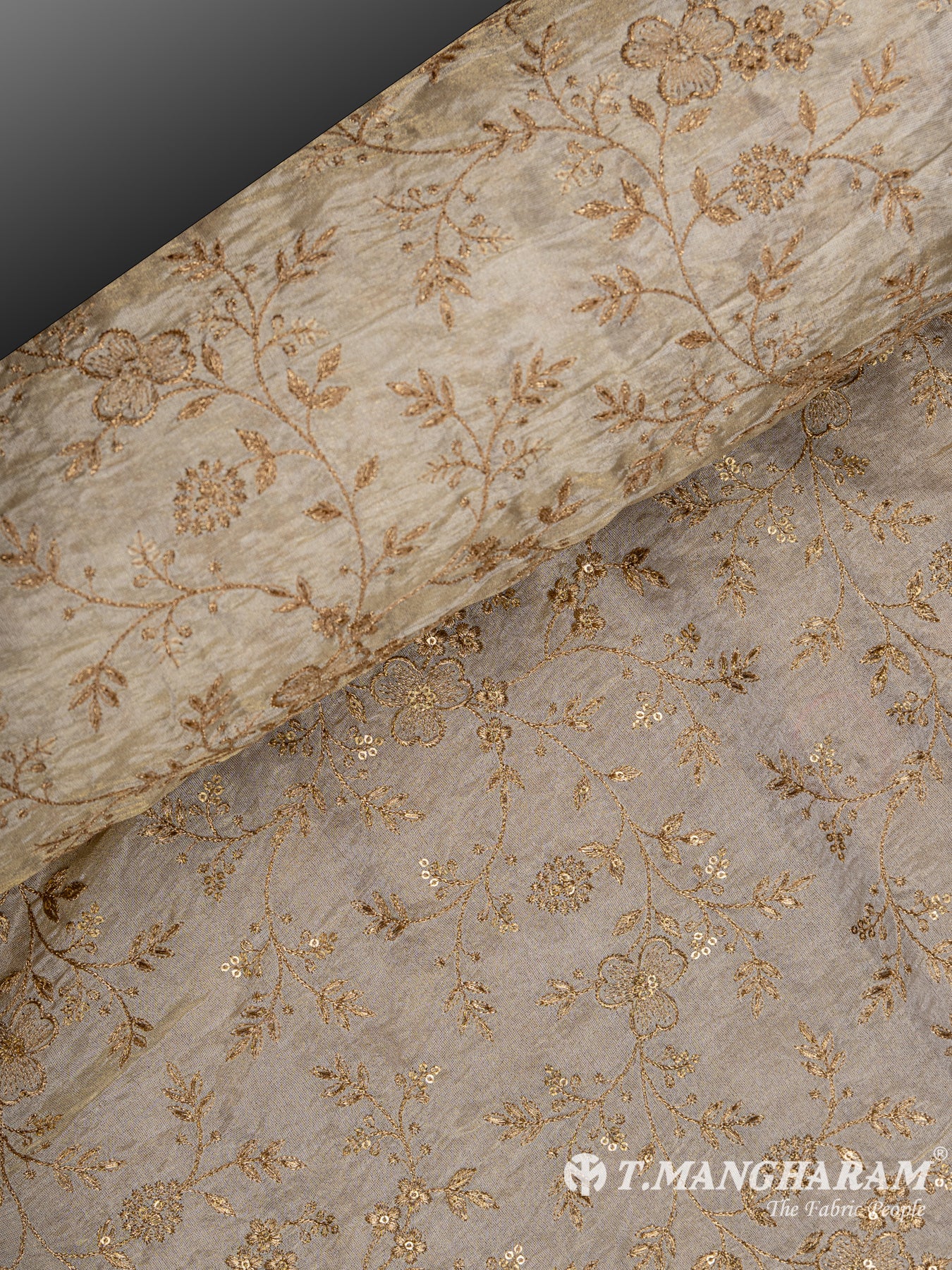 Beige Tissue Embroidery Fabric - EB4881 view-2