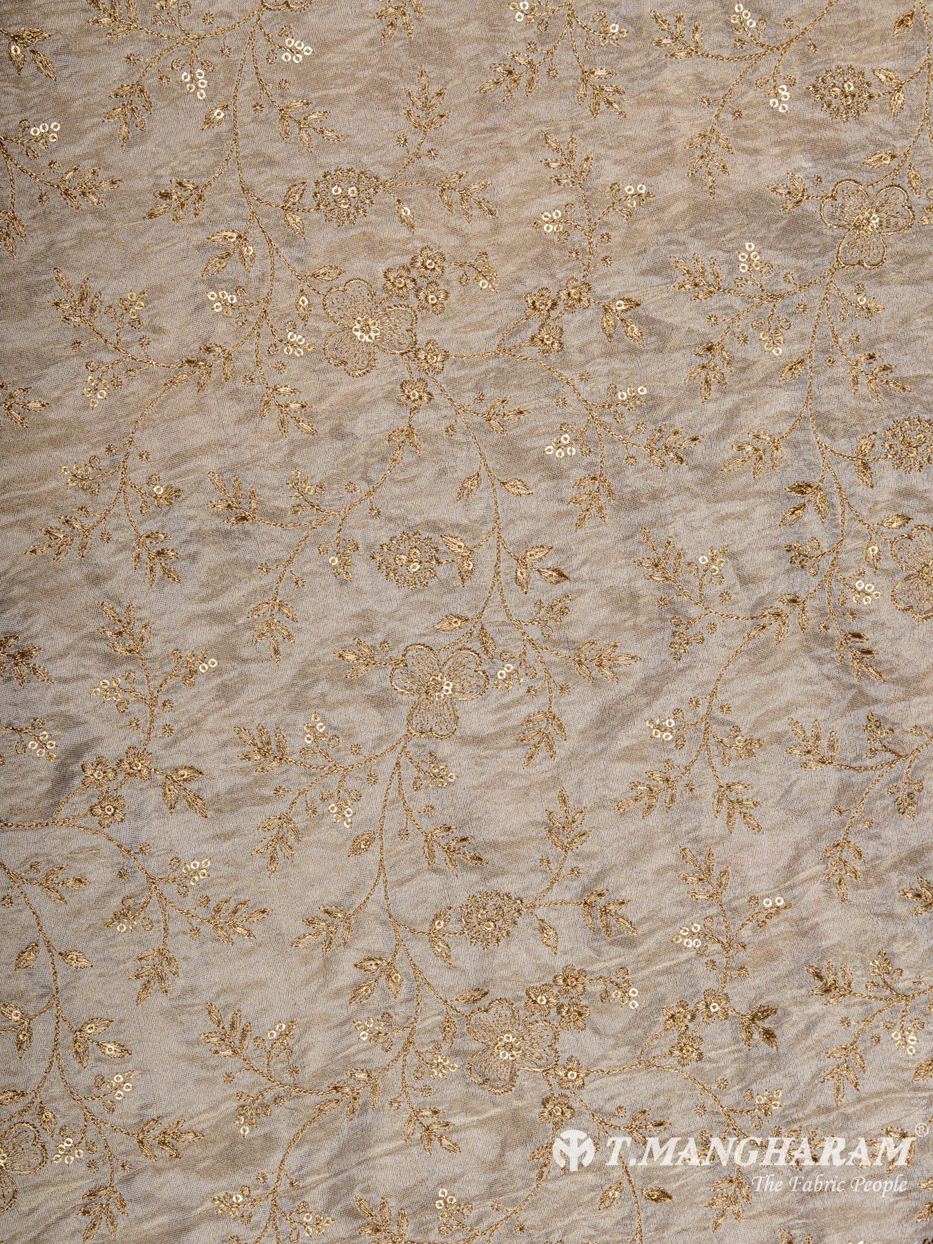 Beige Tissue Embroidery Fabric - EB4881 view-3