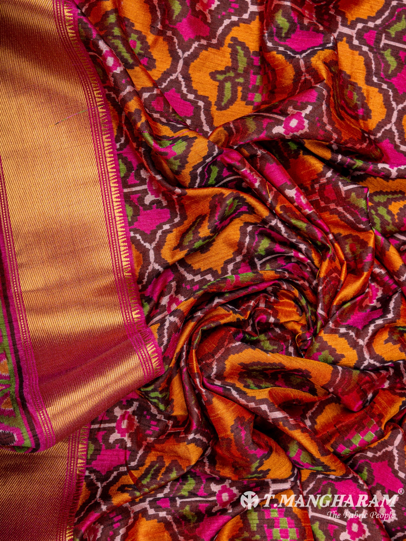 Multicolor Semi Silk Fabric - EC6557 view-4