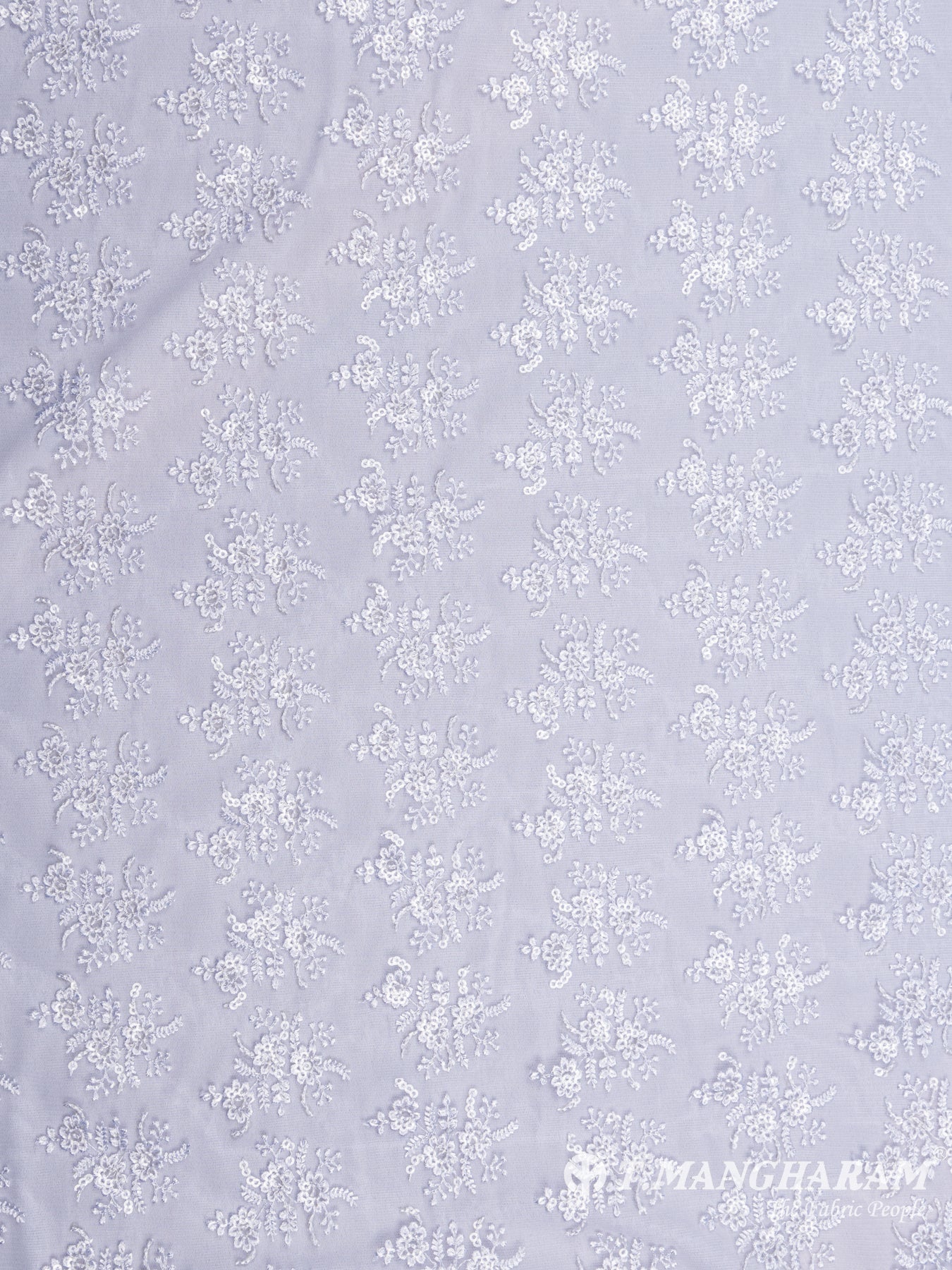 White Lace Net Fabric - EB4027 view-3