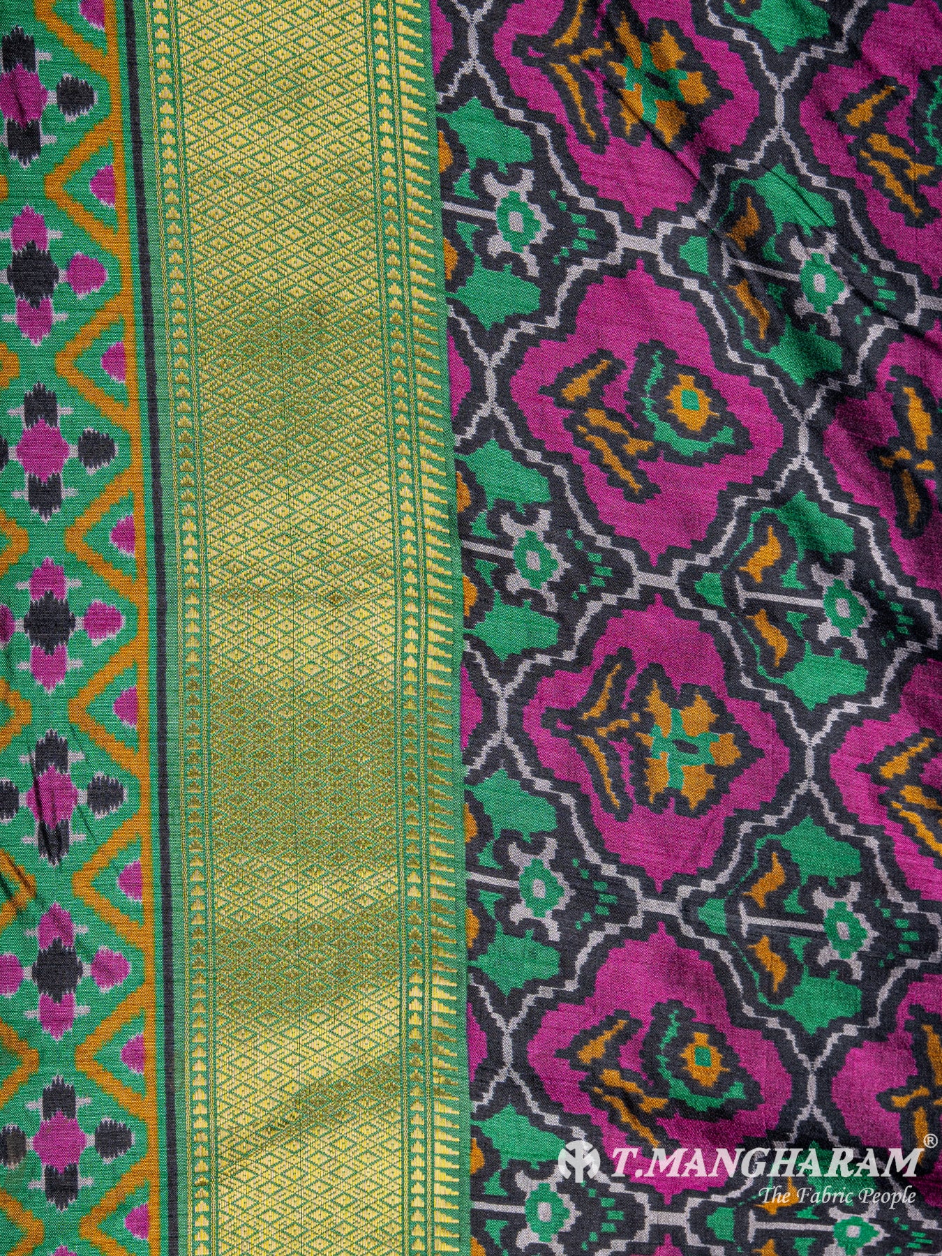 Multicolor Semi Silk Fabric - EC6556 view-4