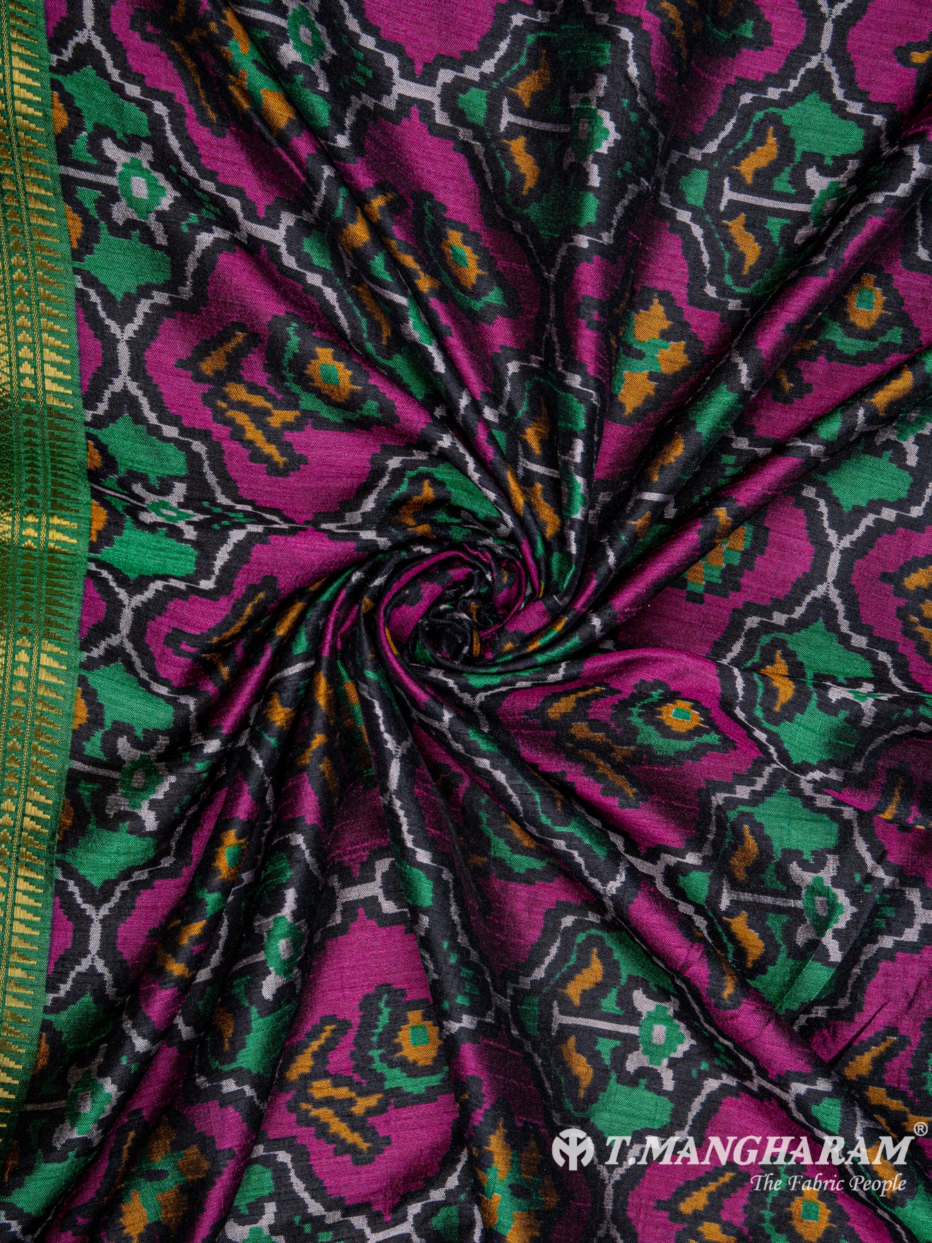 Multicolor Semi Silk Fabric - EC6556 view-1