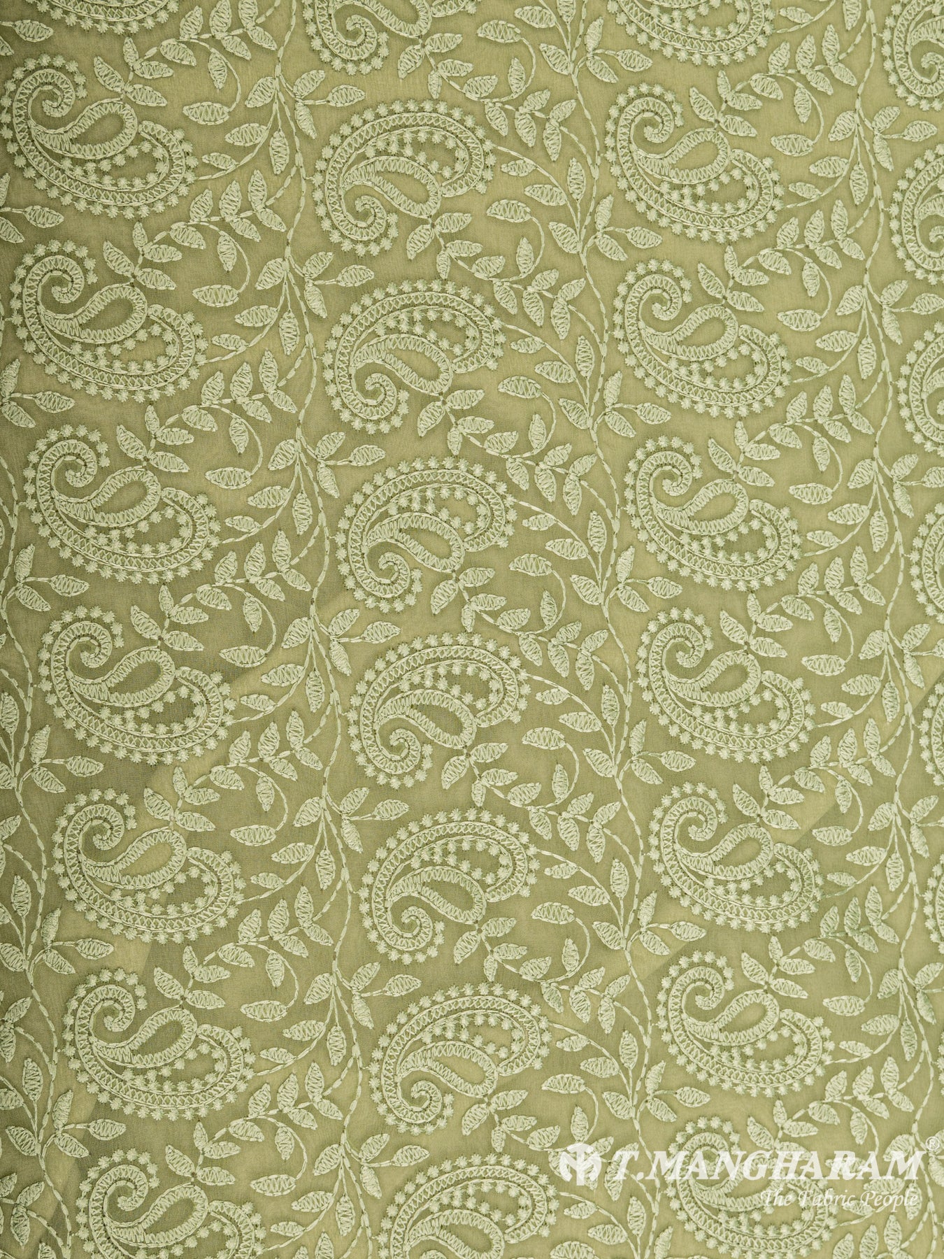 Green Net Embroidery Fabric - EC6526 view-3