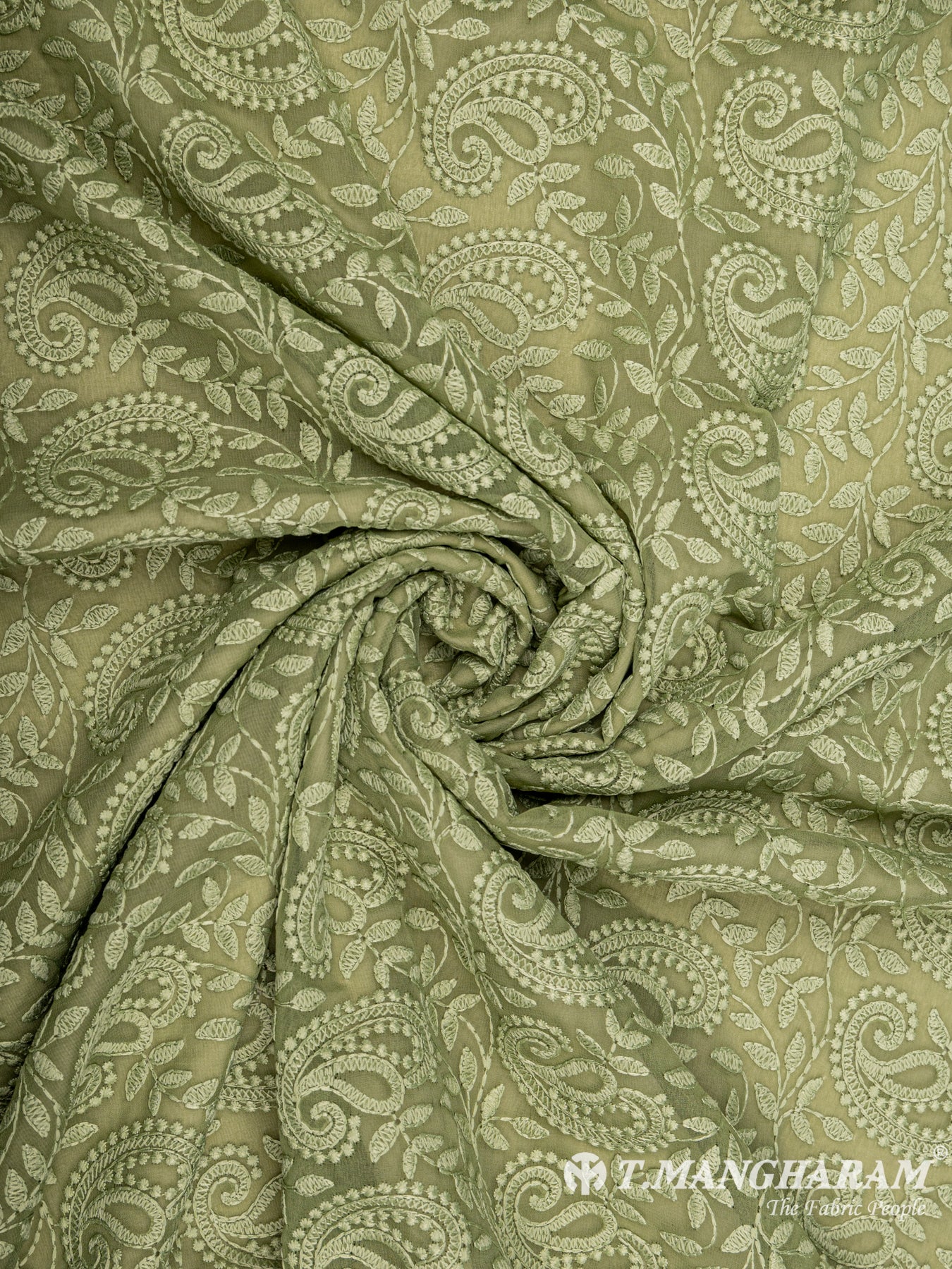 Green Net Embroidery Fabric - EC6526 view-1