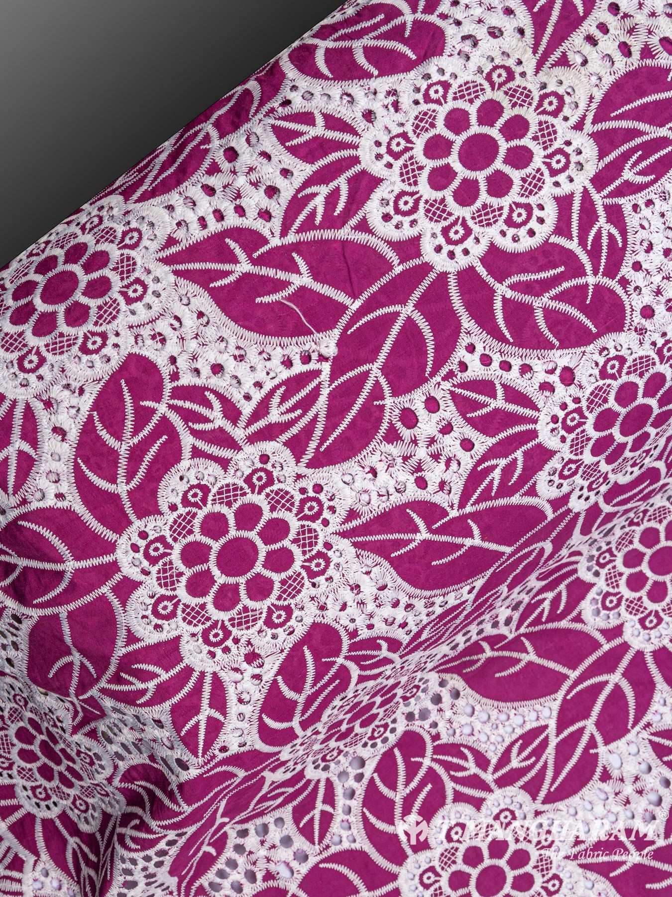 Pink Cotton Embroidery Fabric - EA1695 view-2