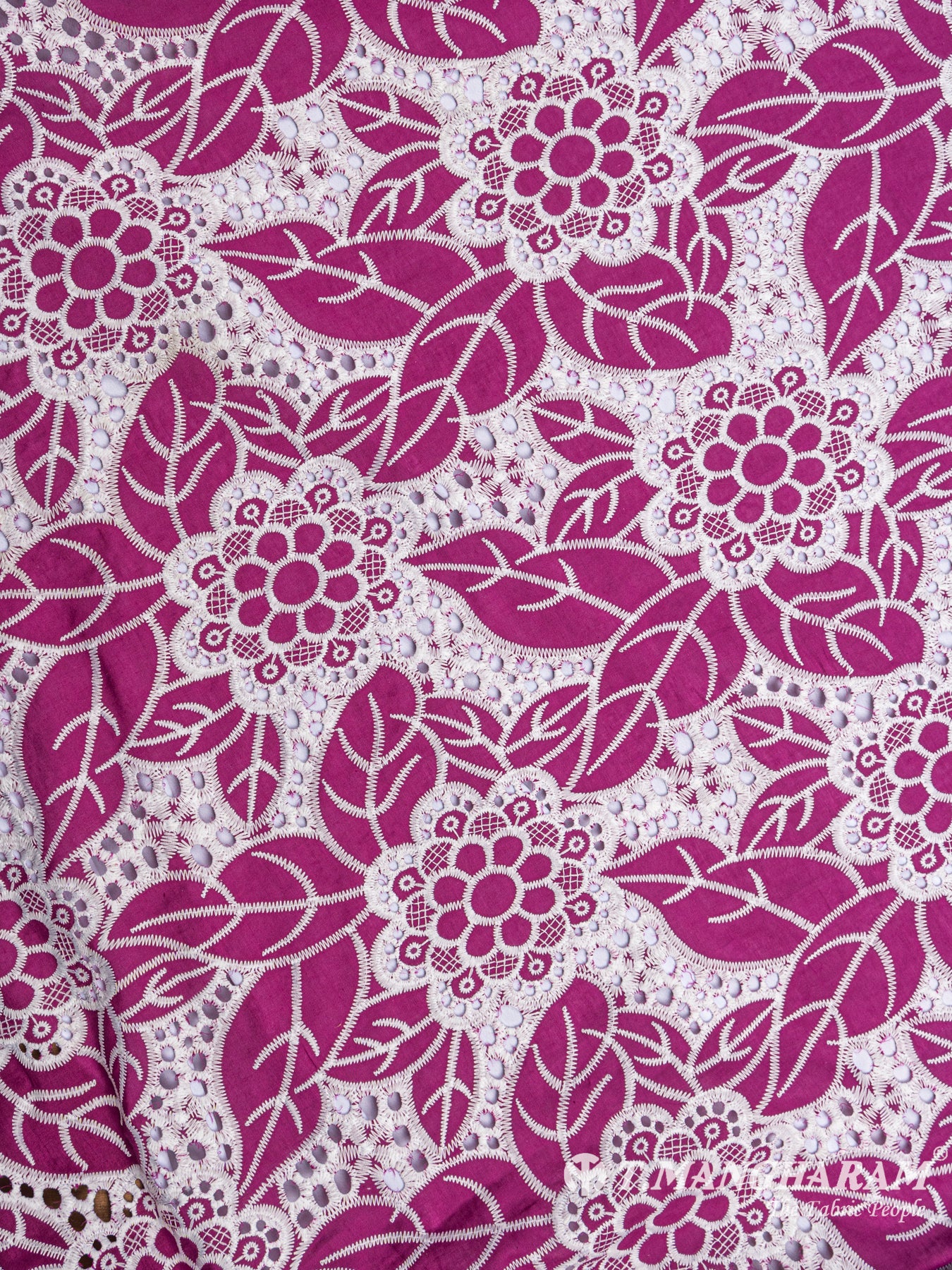 Pink Cotton Embroidery Fabric - EA1695 view-3