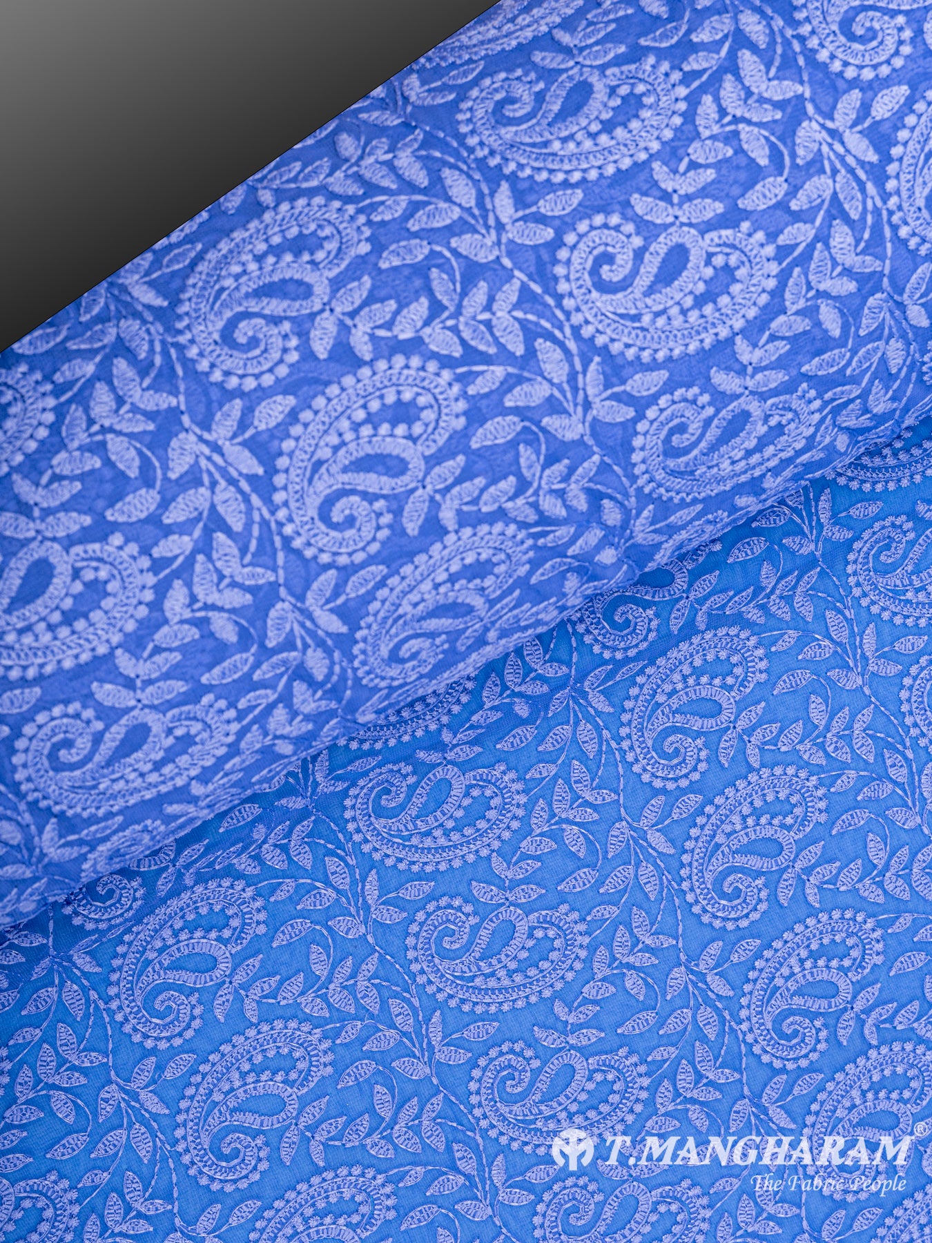 Blue Net Embroidery Fabric - EC6527 view-2