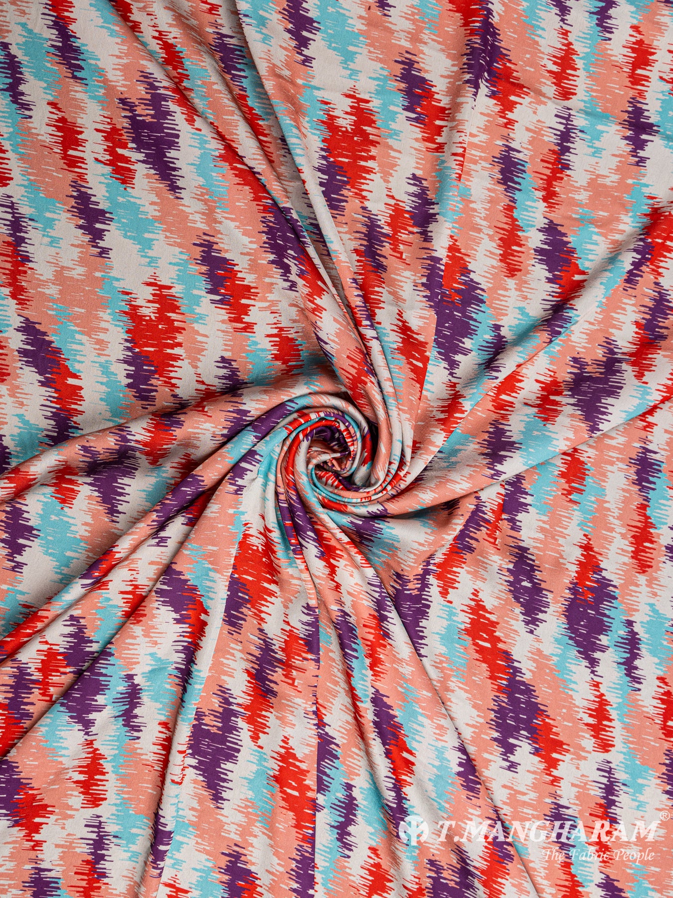 Multicolor Satin Fabric - EB4065 view-1