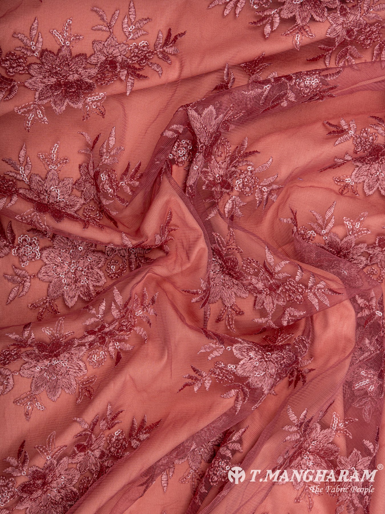 Pink Net Embroidery Fabric - EC6554 view-4
