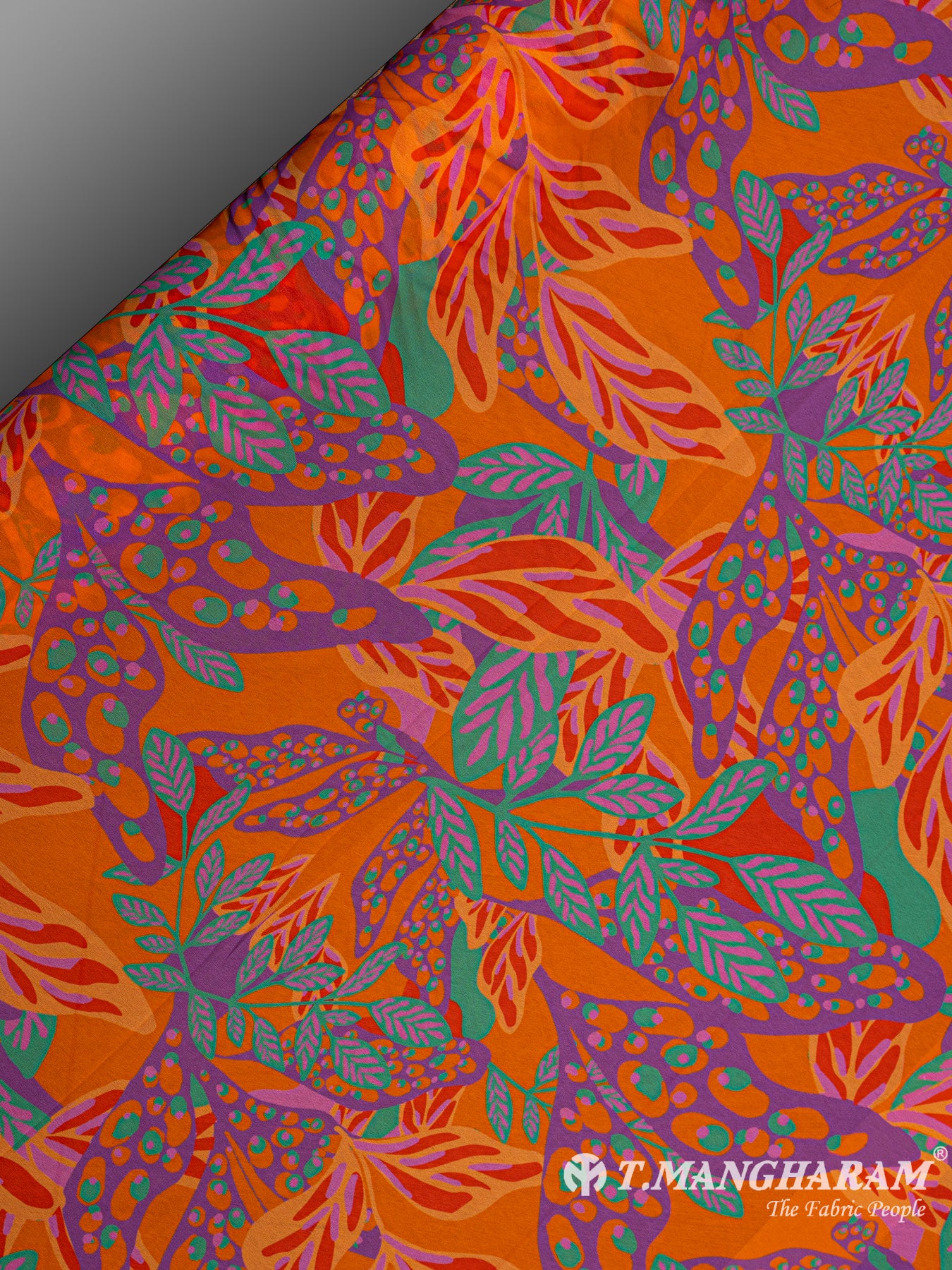 Orange Georgette Fabric - EC5091 view-2