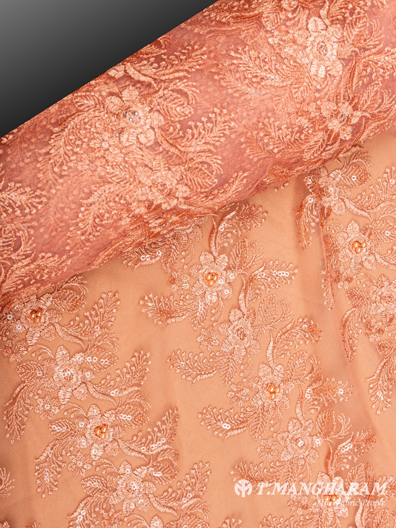 Peach Net Embroidery Fabric - EC6520 view-2