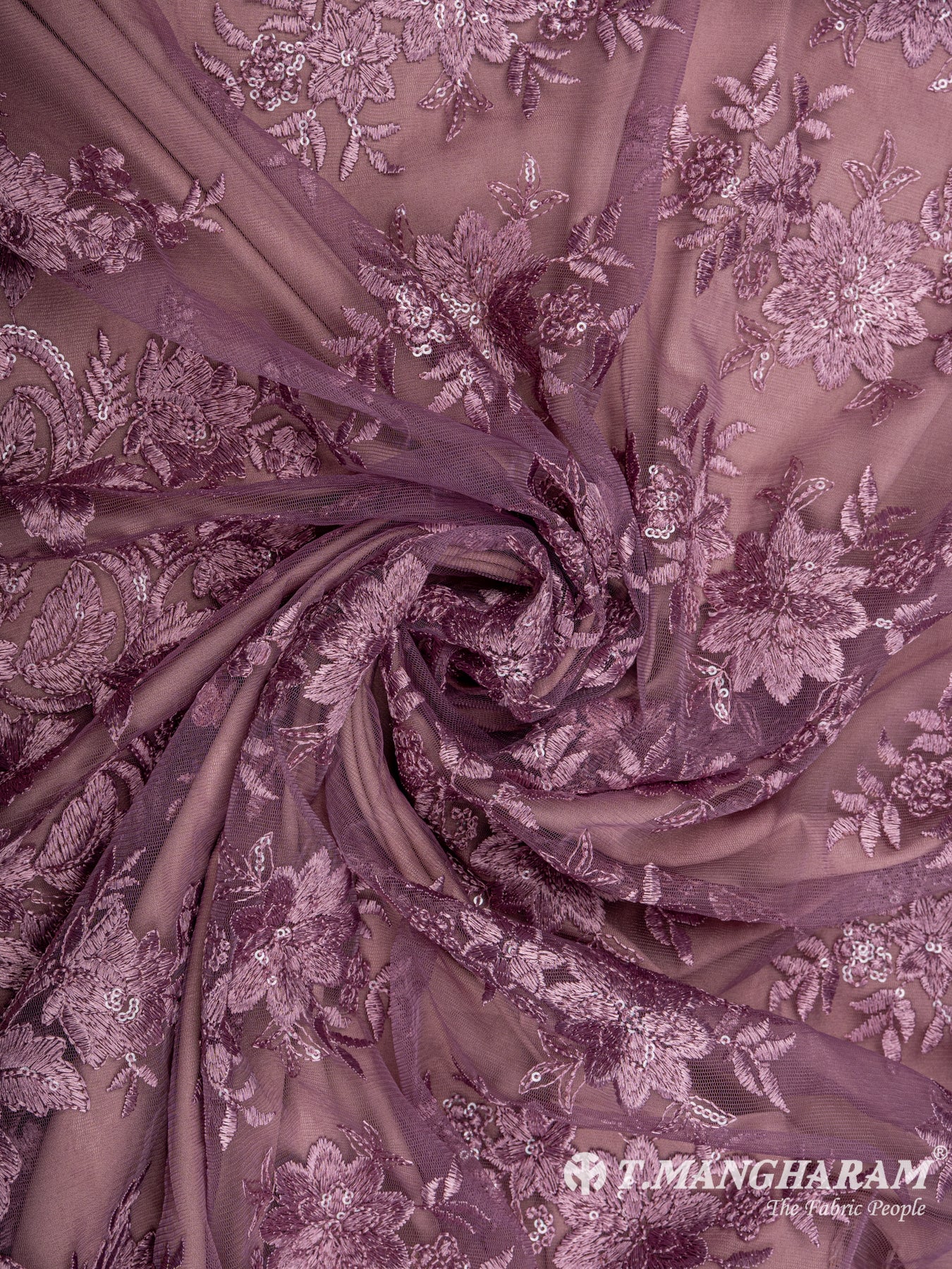 Purple Net Embroidery Fabric - EC6550 view-1