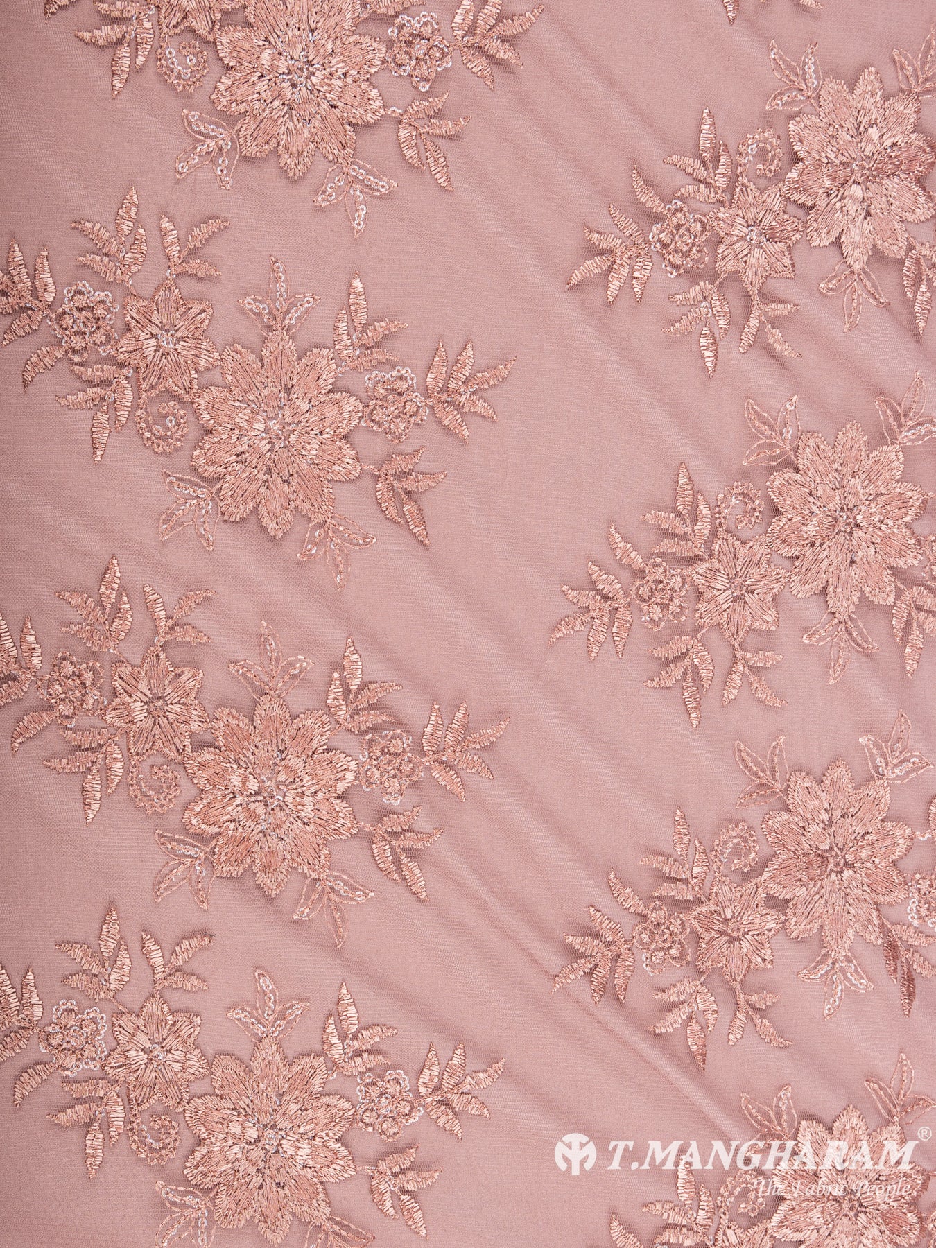 Pink Net Embroidery Fabric - EC6548 view-3