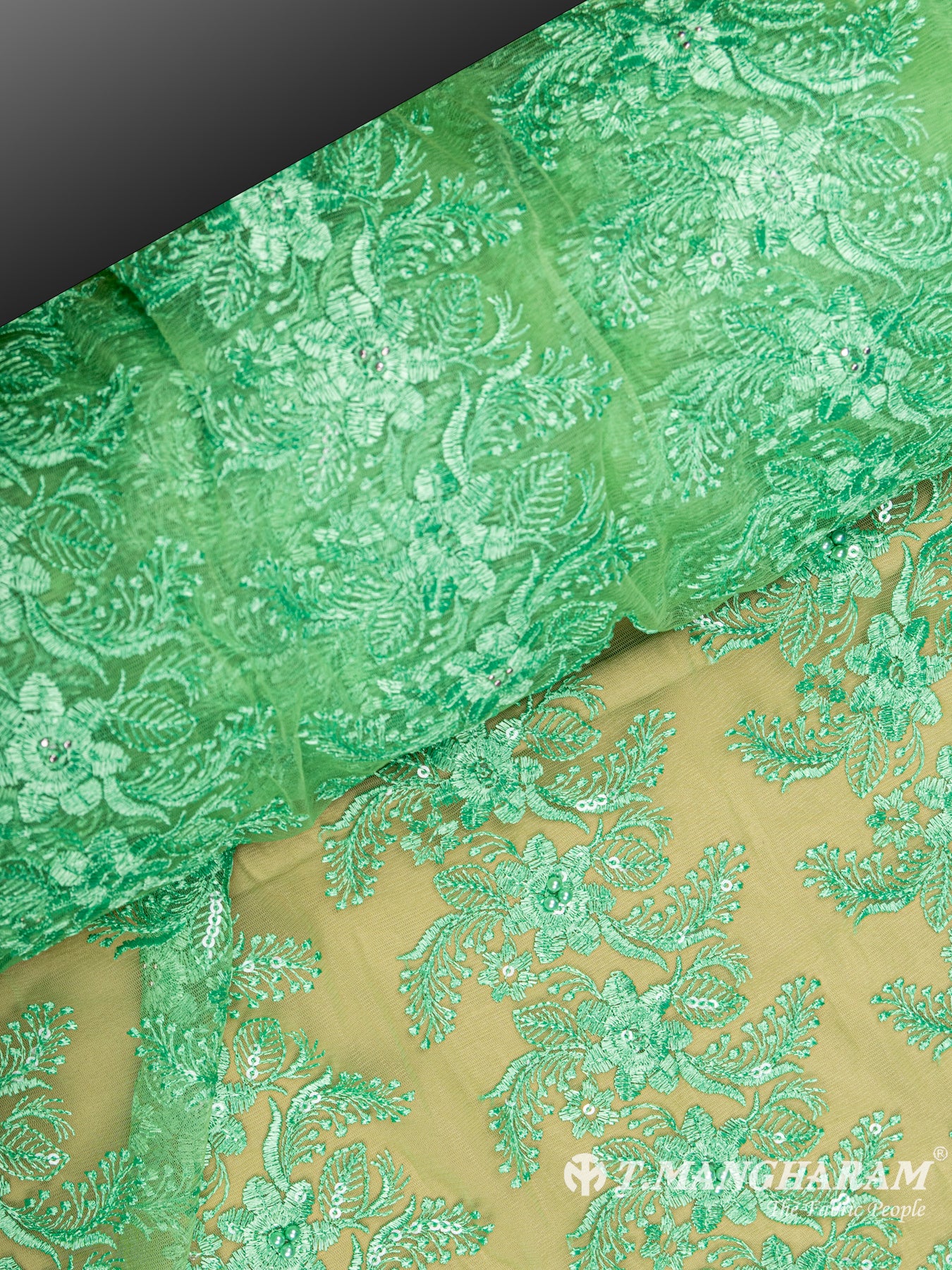Green Net Embroidery Fabric - EC6521 view-2