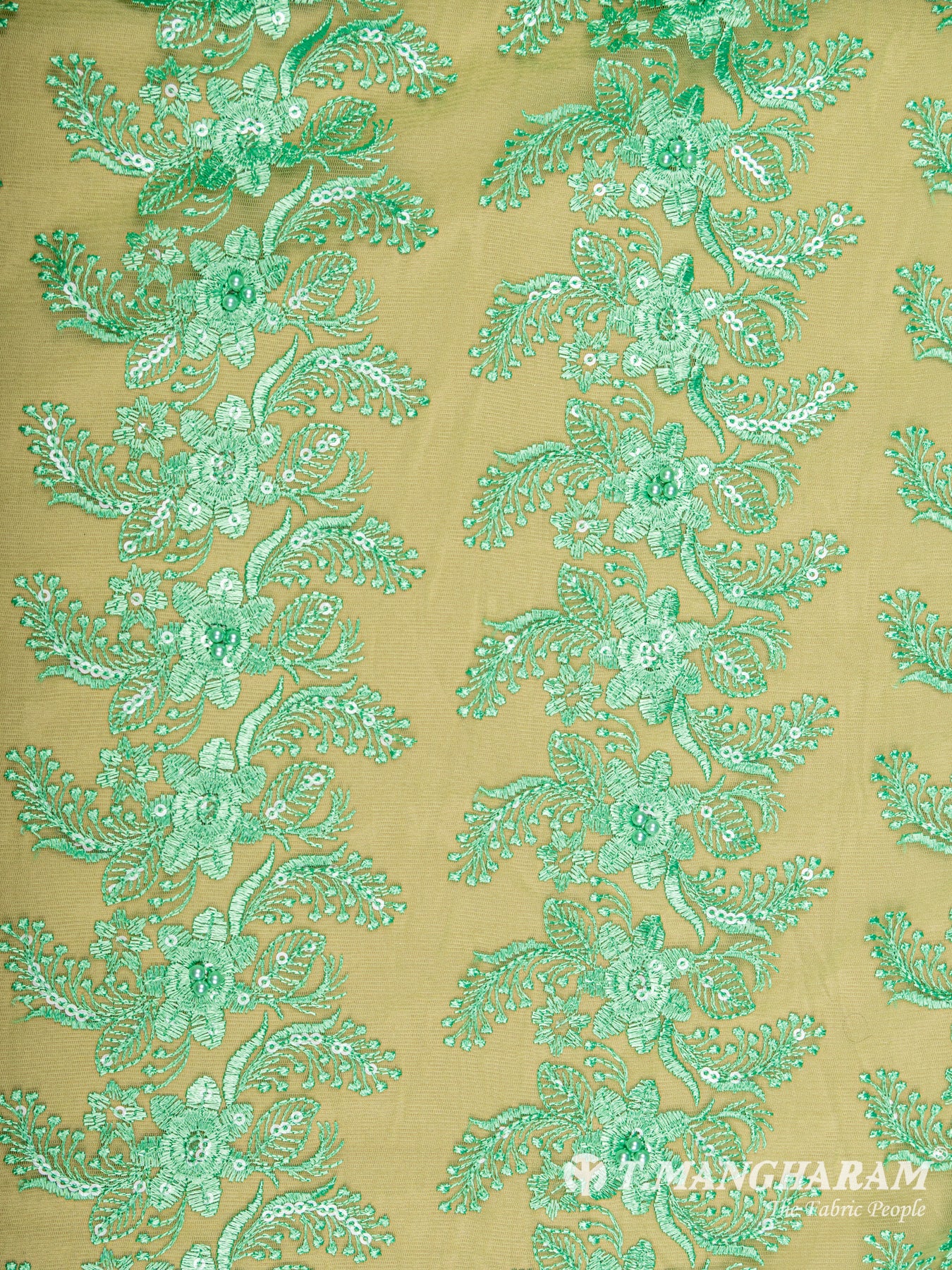 Green Net Embroidery Fabric - EC6521 view-3