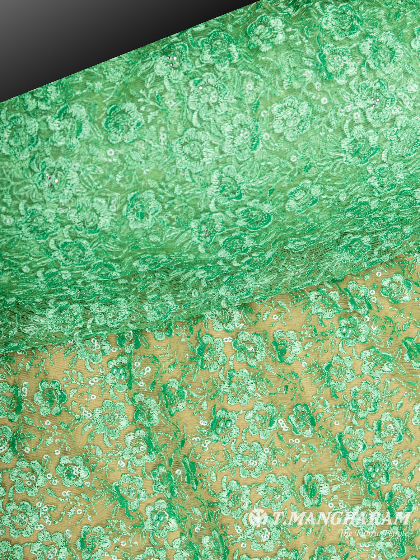 Green Net Embroidery Fabric - EC6525 view-2