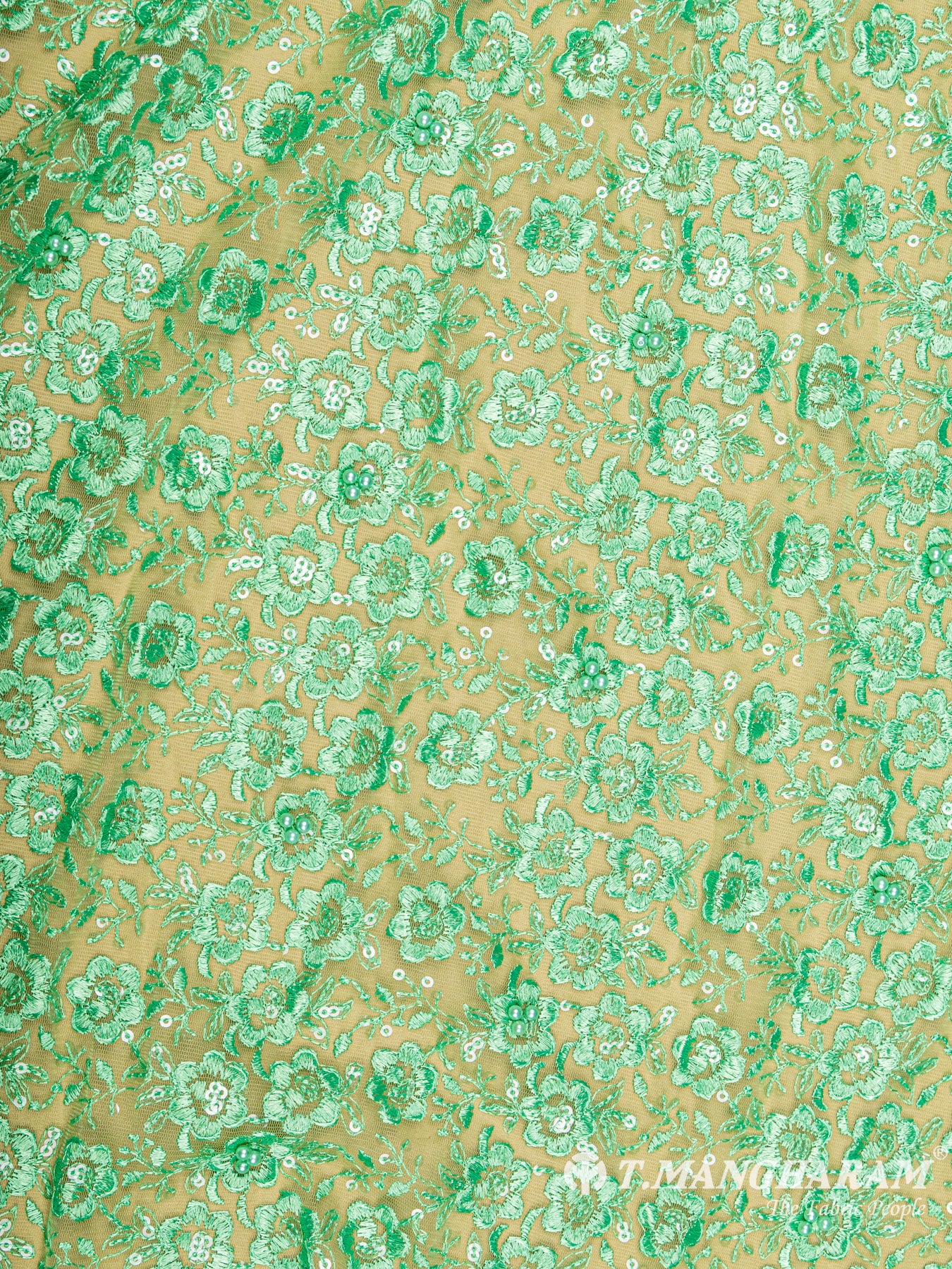 Green Net Embroidery Fabric - EC6525 view-3