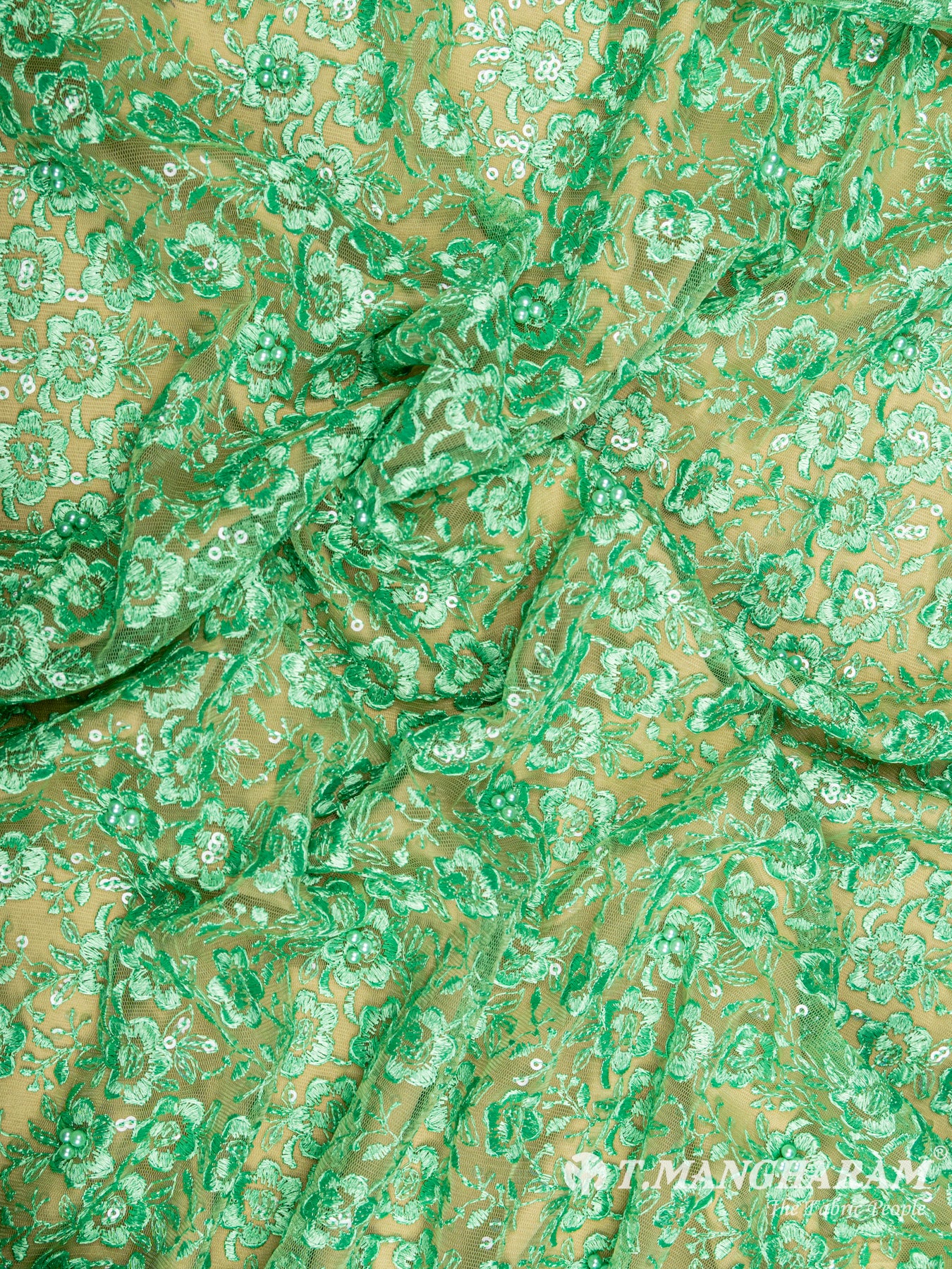 Green Net Embroidery Fabric - EC6525 view-4