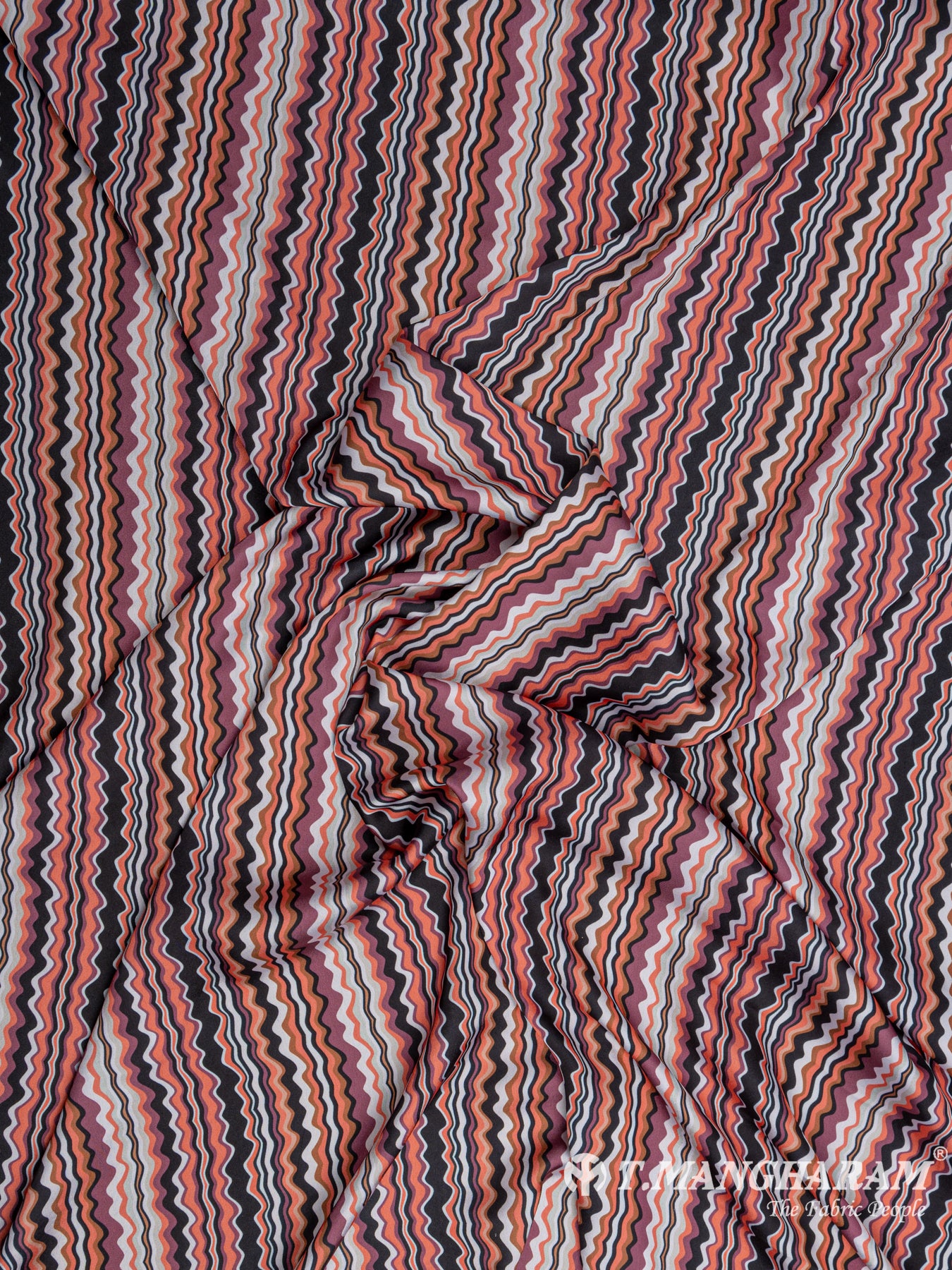 Multicolor Satin Fabric - EB4072 view-4