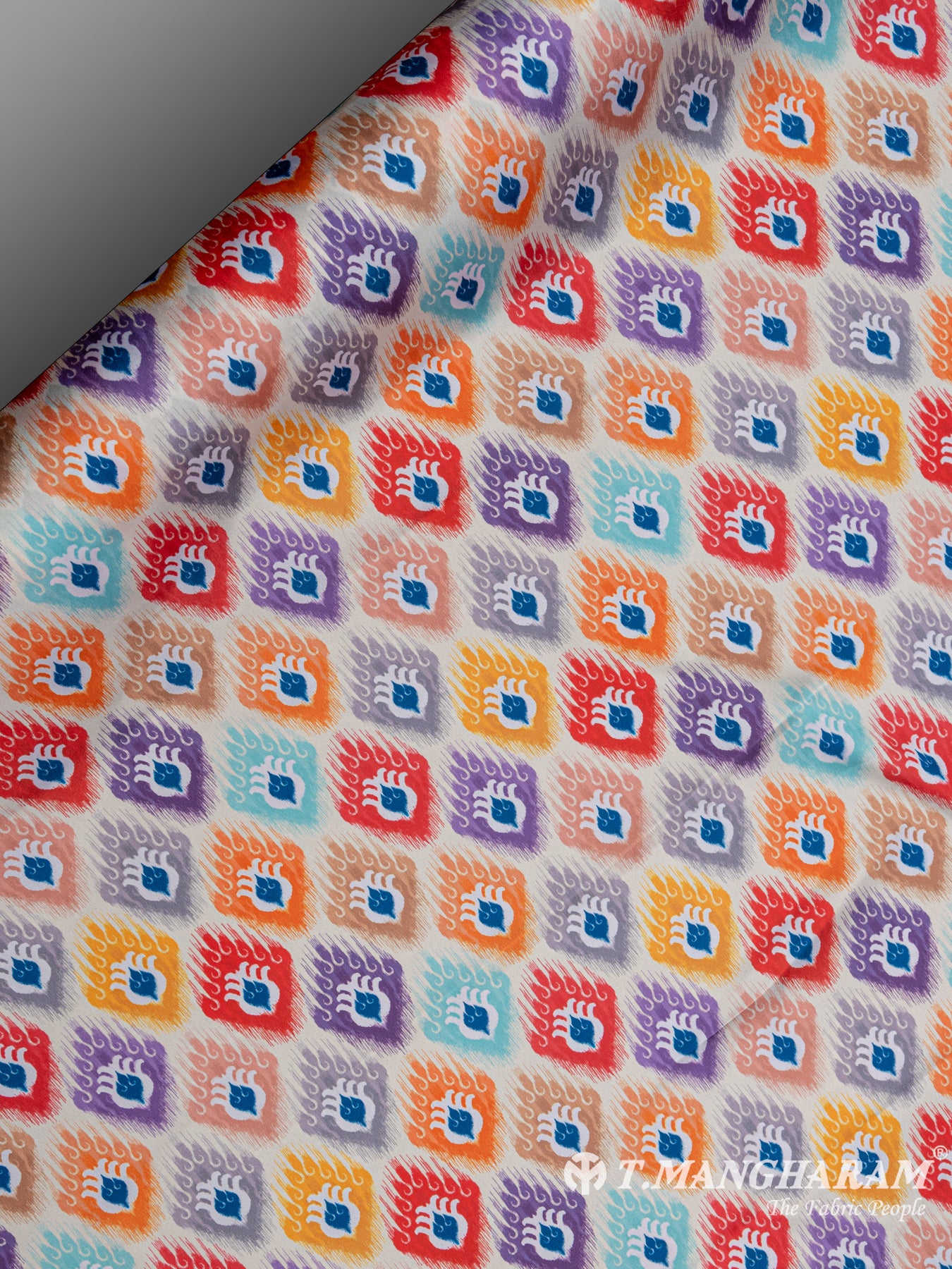 Multicolor Satin Fabric - EB4082 view-2