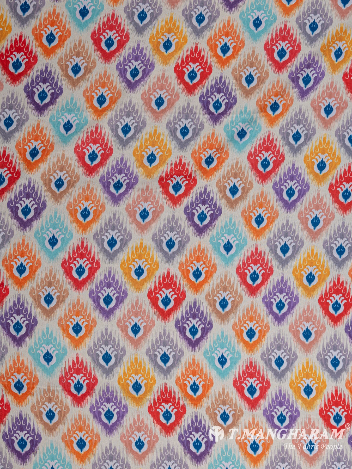 Multicolor Satin Fabric - EB4082 view-3