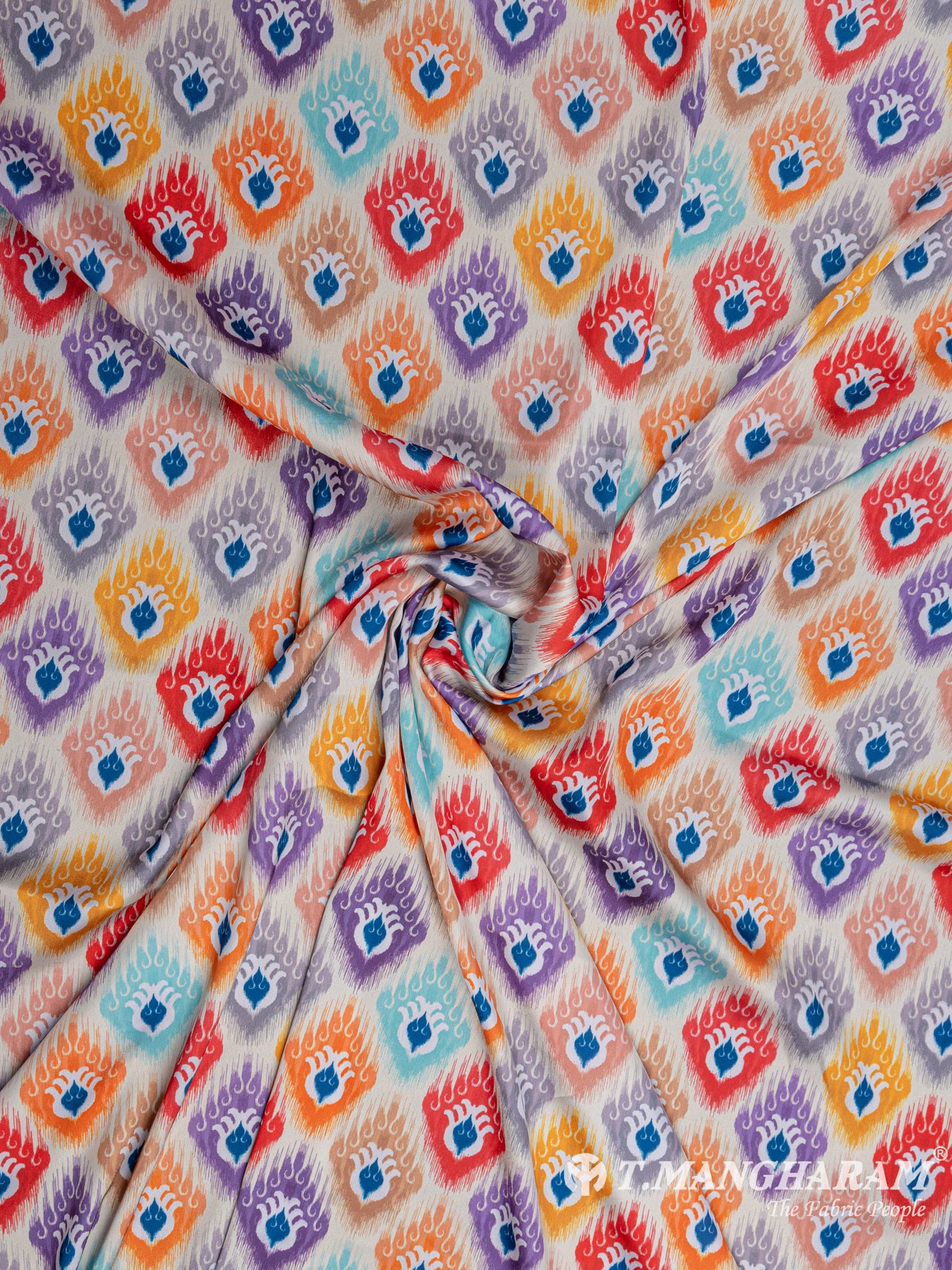 Multicolor Satin Fabric - EB4082 view-1