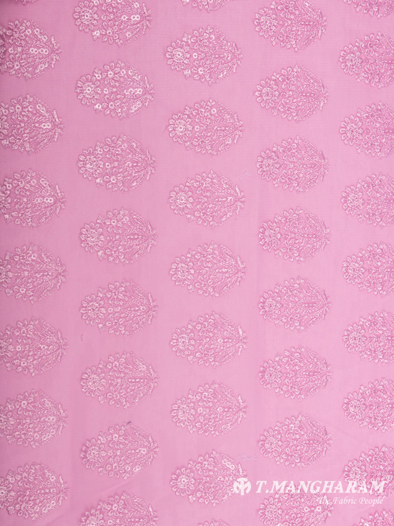 Pink Net Embroidery Fabric - EB4912 view-3
