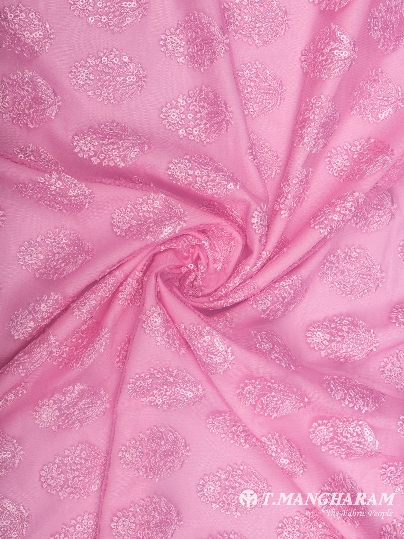 Pink Net Embroidery Fabric - EB4912 view-1
