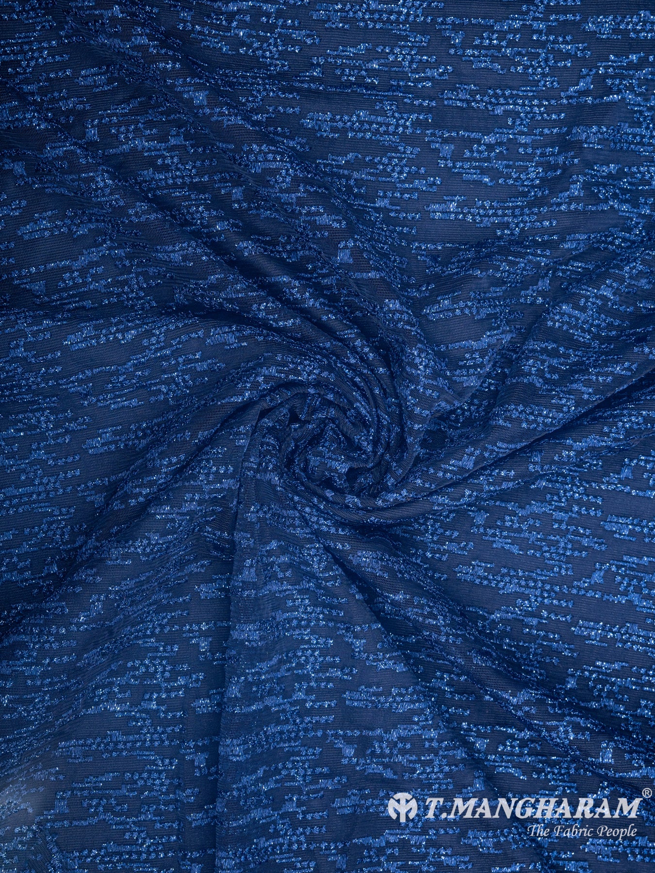 Blue Net Embroidery Fabric - EB4918 view-1