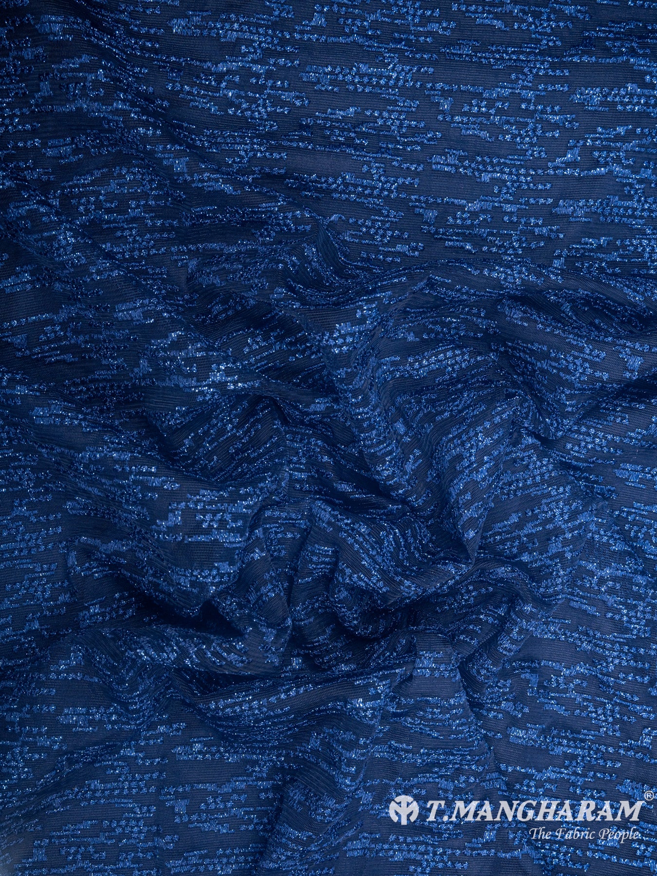 Blue Net Embroidery Fabric - EB4918 view-4