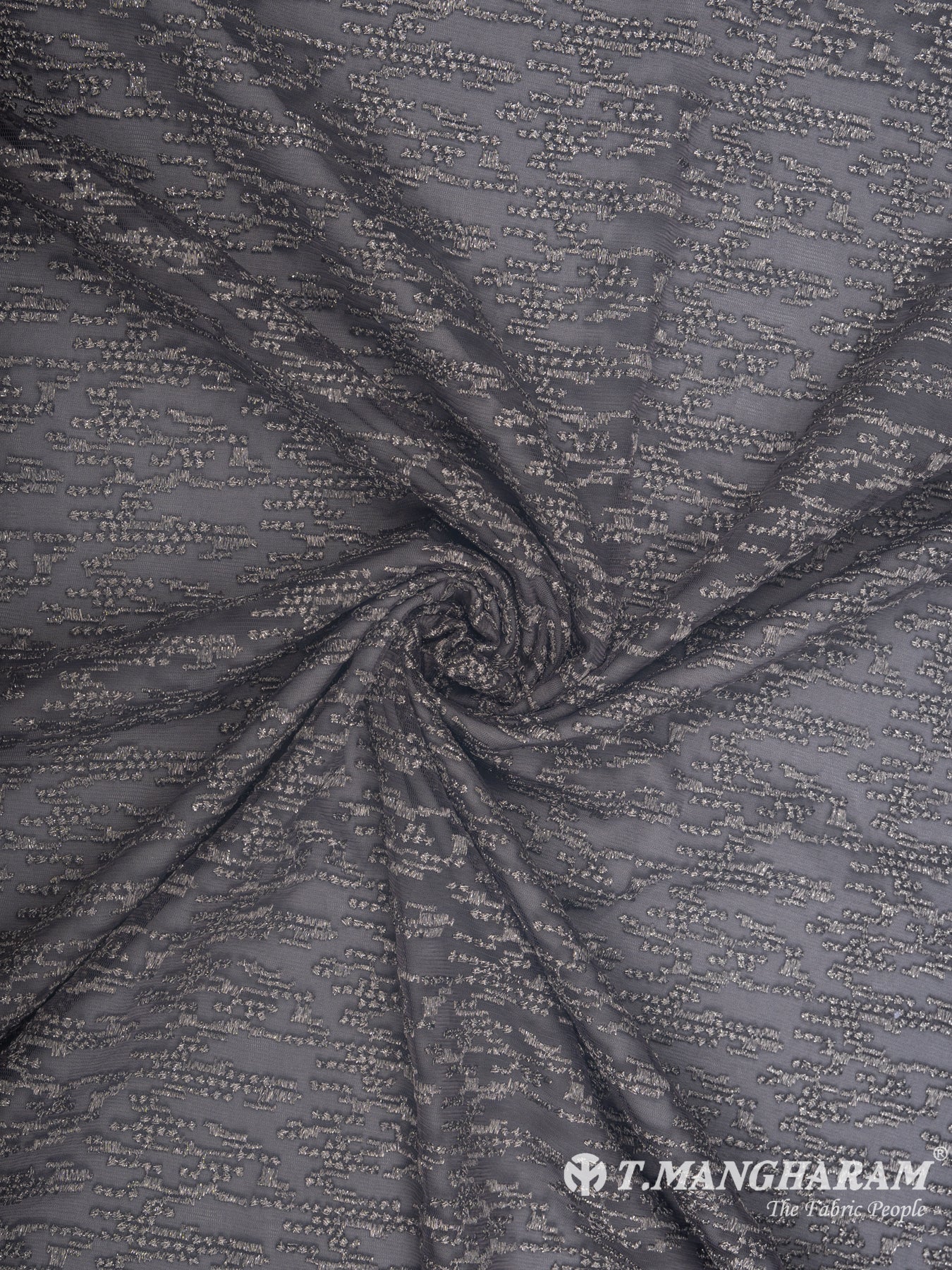 Grey Net Embroidery Fabric - EB4915 view-1