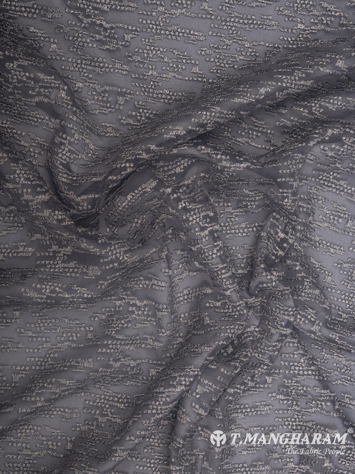 Grey Net Embroidery Fabric - EB4915 view-4
