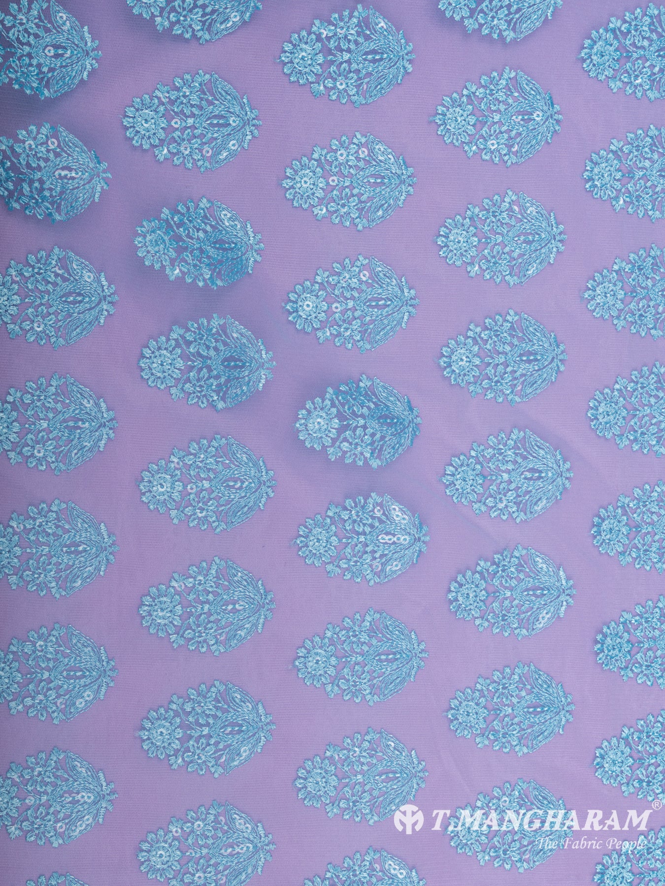 Blue Net Embroidery Fabric - EB4913 view-3