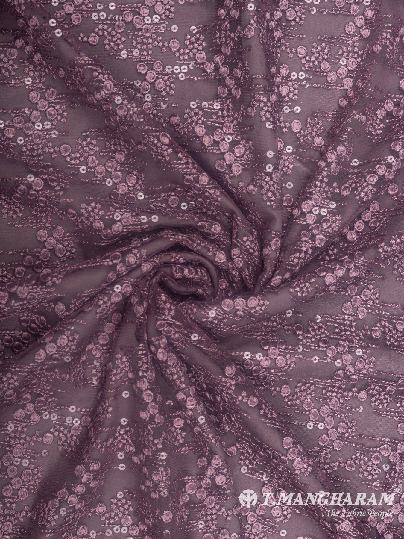 Violet Net Embroidery Fabric - EB4891 view-1