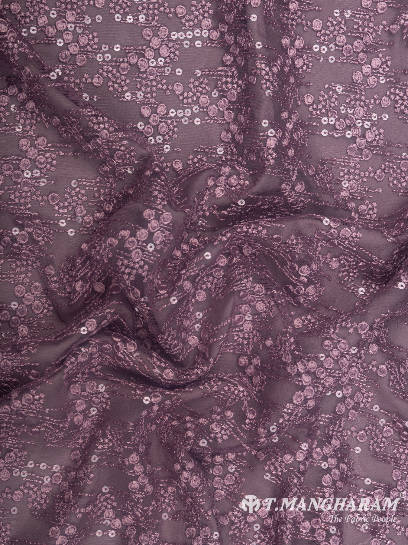 Violet Net Embroidery Fabric - EB4891 view-4
