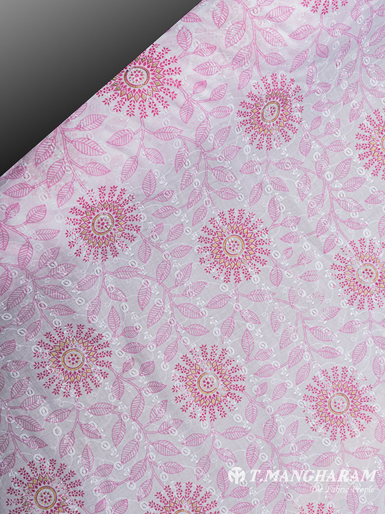 Pink Cotton Embroidery Fabric - EA1711 view-2