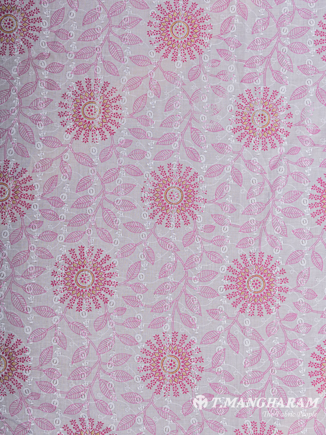 Pink Cotton Embroidery Fabric - EA1711 view-4