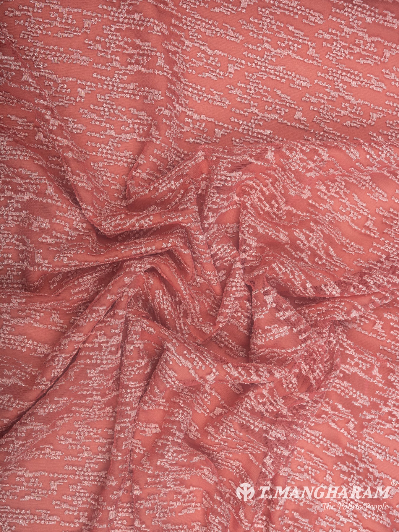 Peach Net Embroidery Fabric - EB4920 view-4