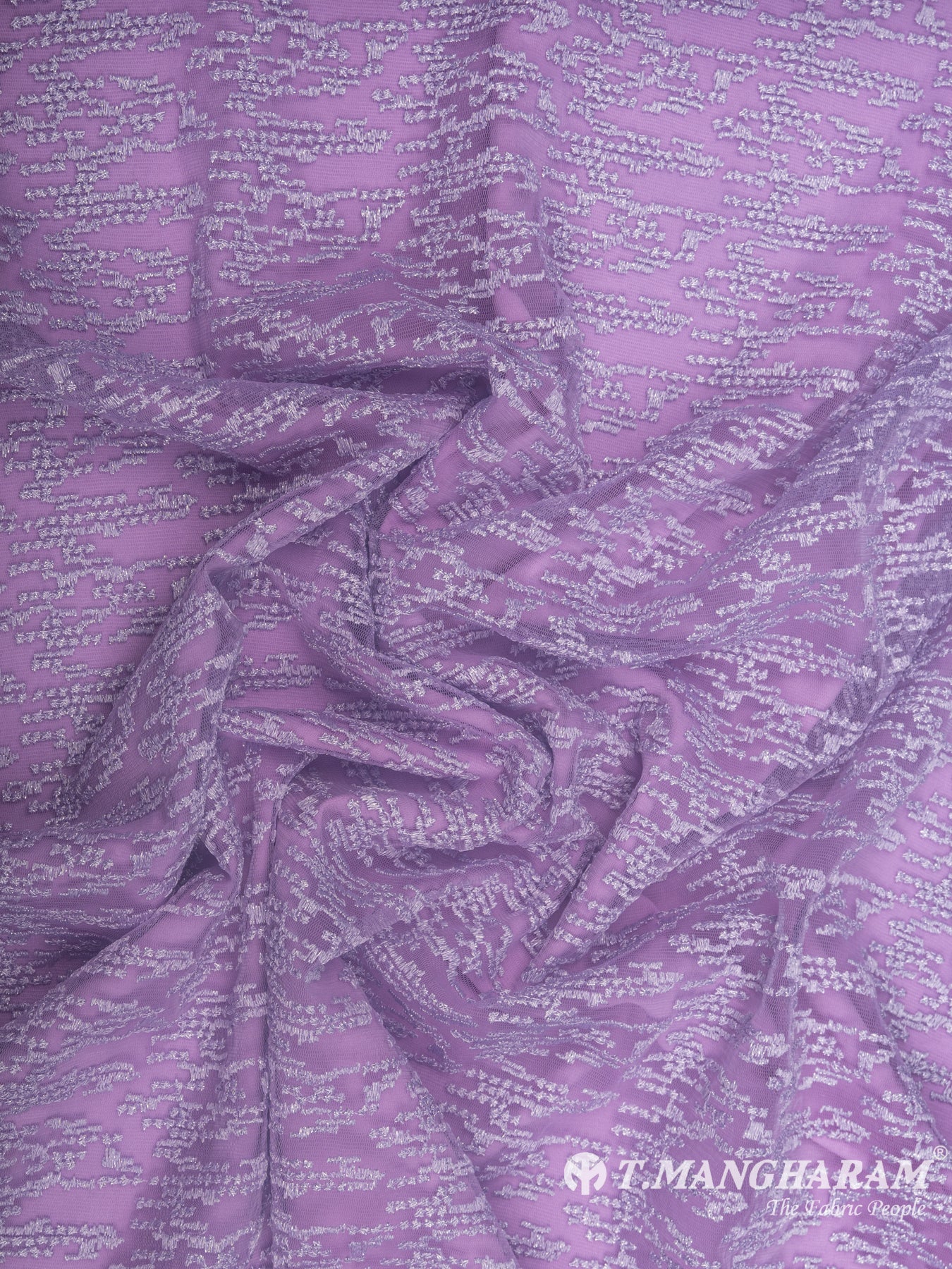 Violet Net Embroidery Fabric - EB4919 view-4