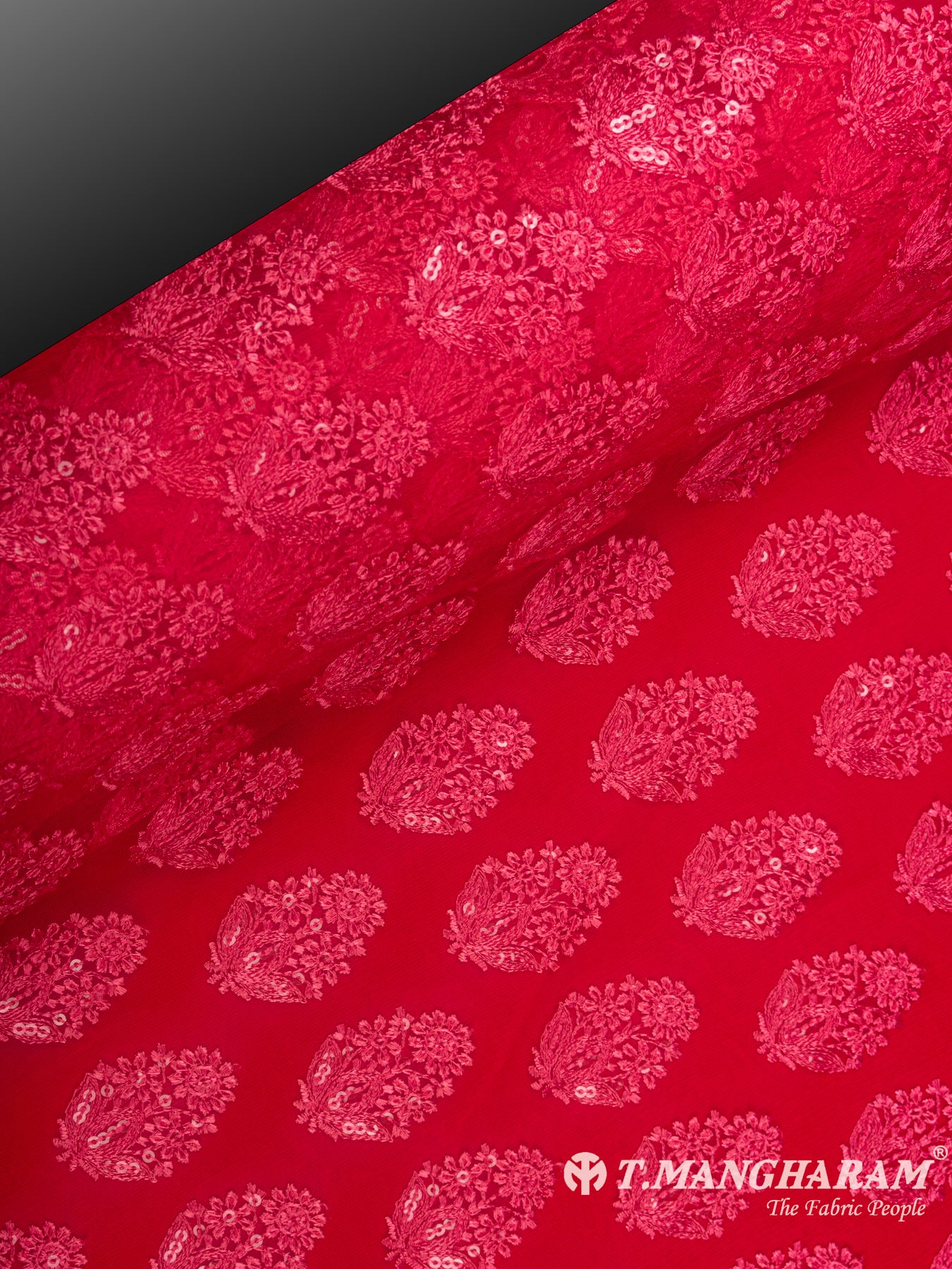Pink Net Embroidery Fabric - EB4910 view-2