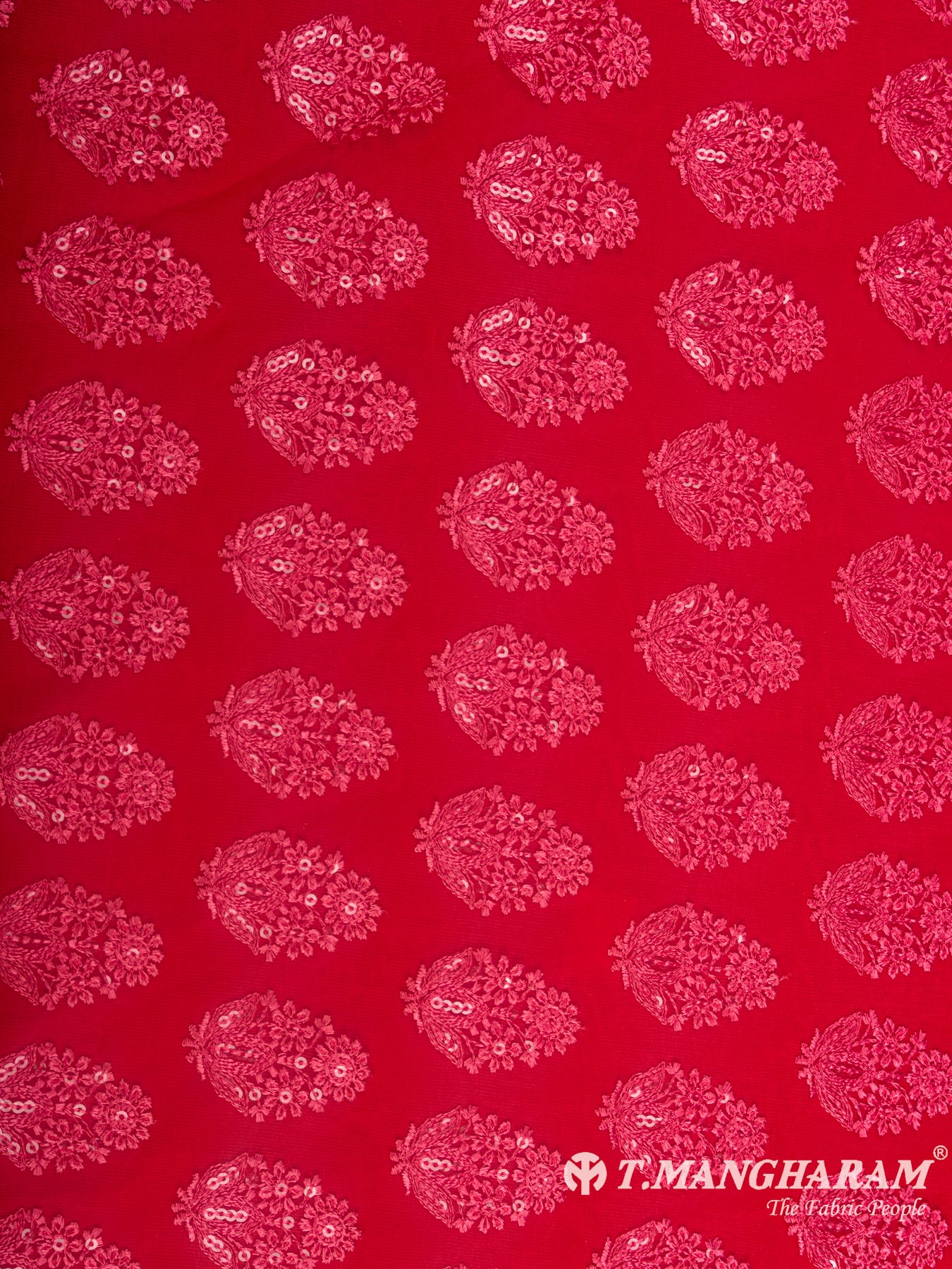 Pink Net Embroidery Fabric - EB4910 view-3\