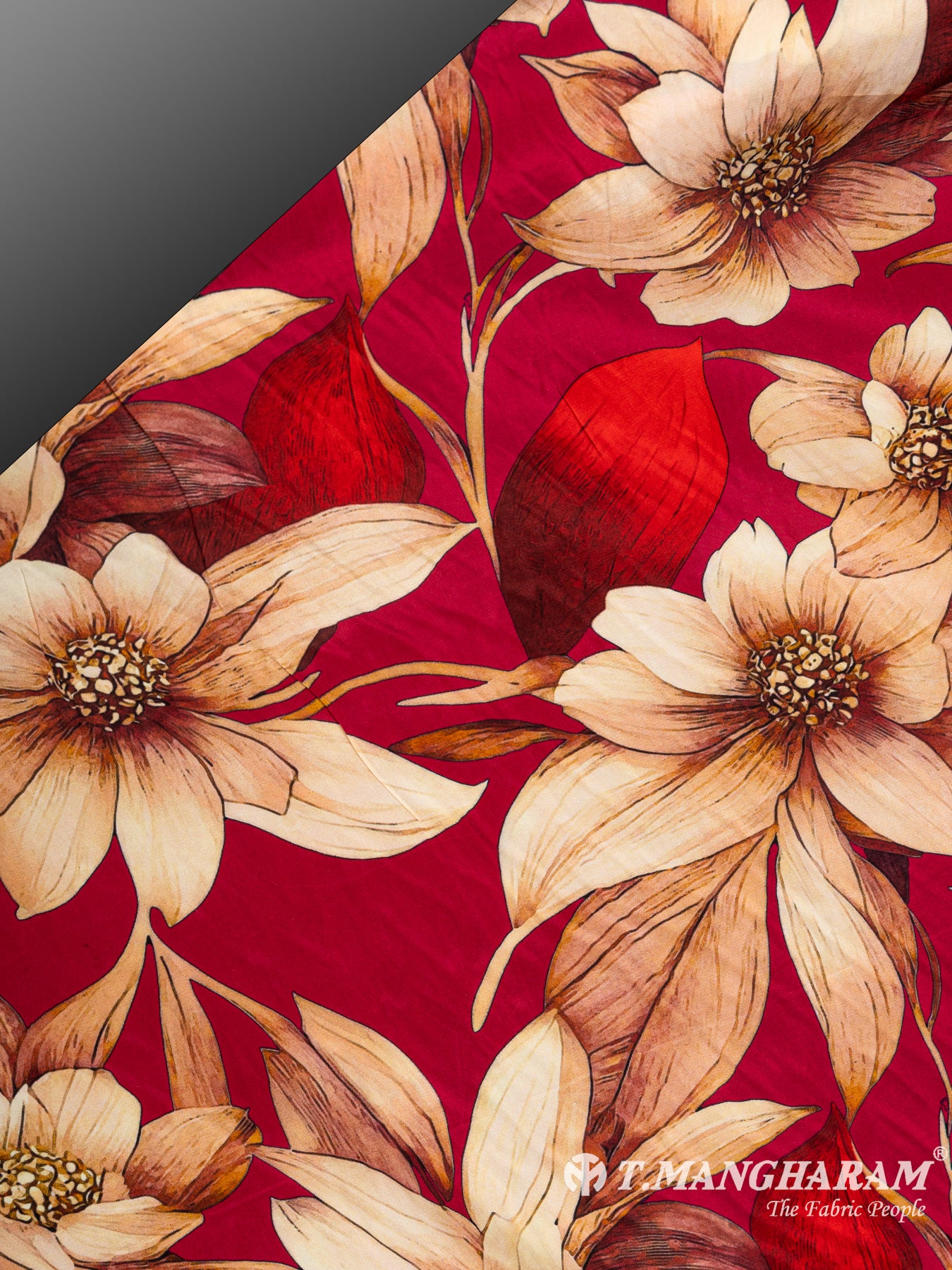 Red Georgette Fabric - EB4951 view-2