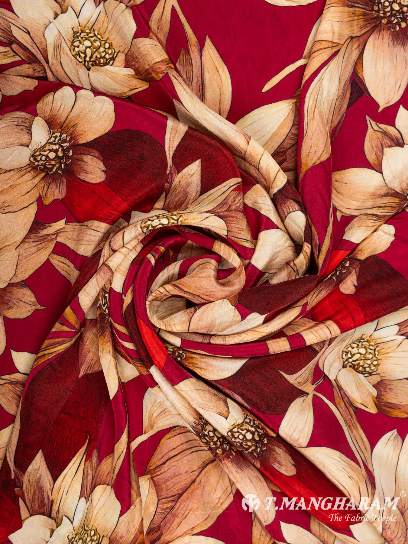 Red Georgette Fabric - EB4951 view-1
