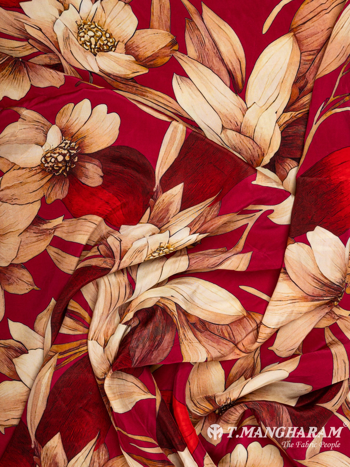 Red Georgette Fabric - EB4951 view-4