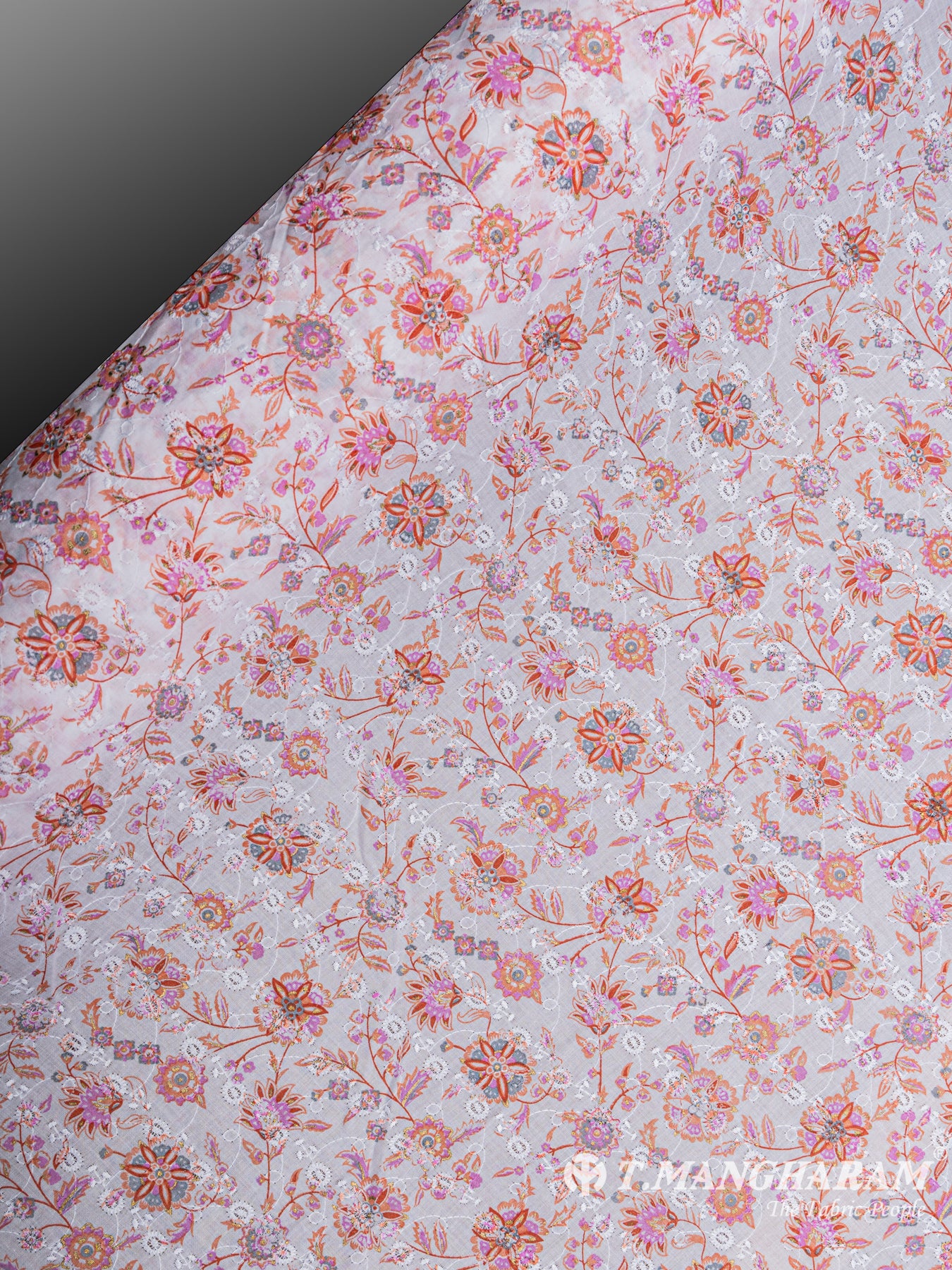 Pink Cotton Embroidery Fabric - EA1707 view-2