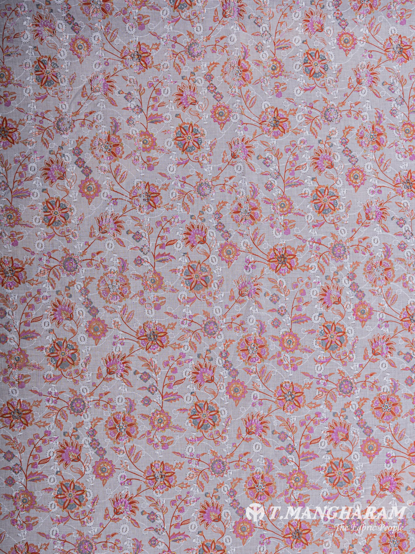 Pink Cotton Embroidery Fabric - EA1707 view-3
